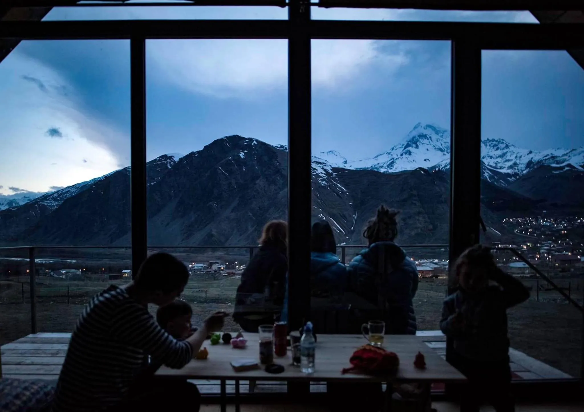 People in Kazbegi View