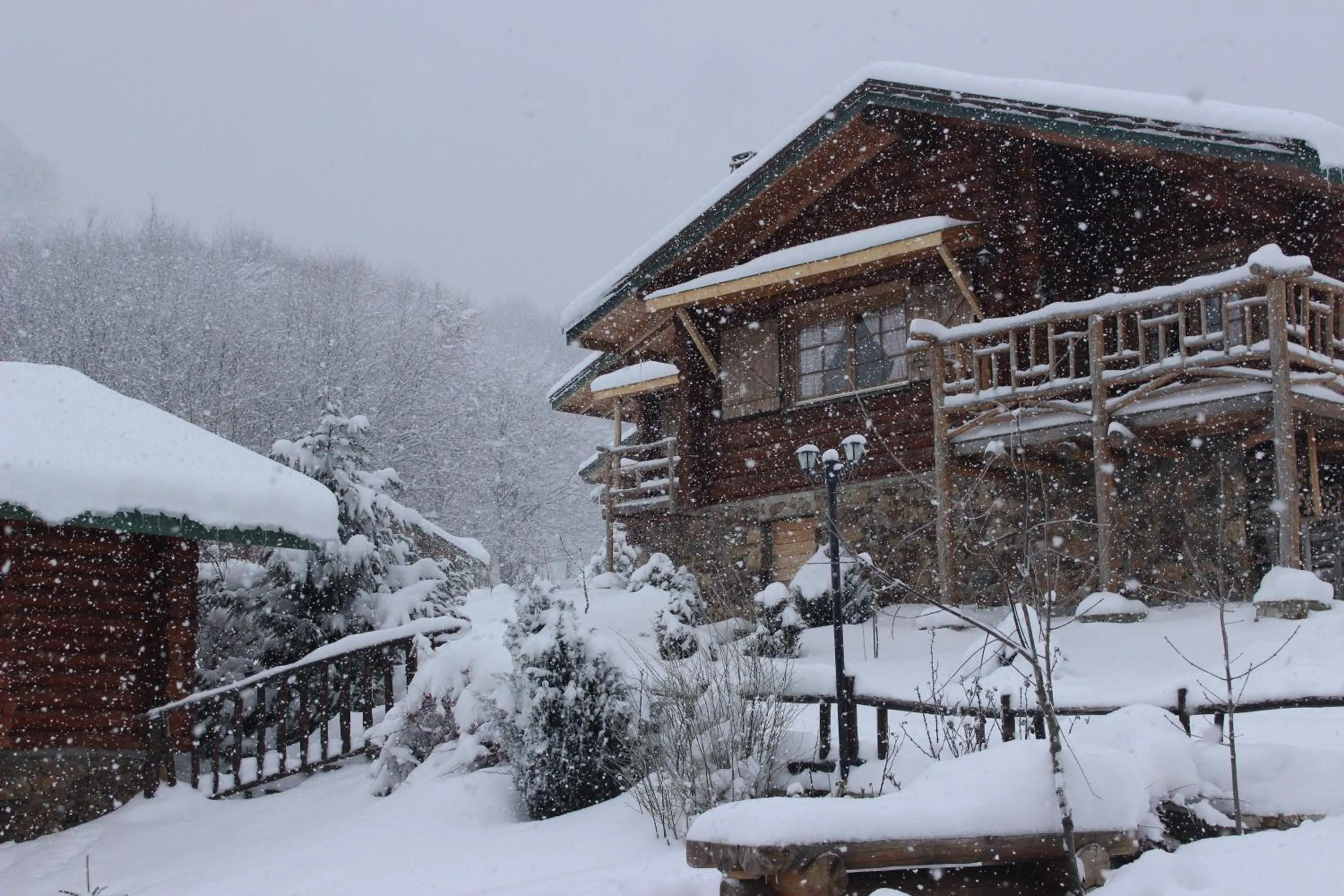 Facade/entrance in Sfendamos Wood Village
