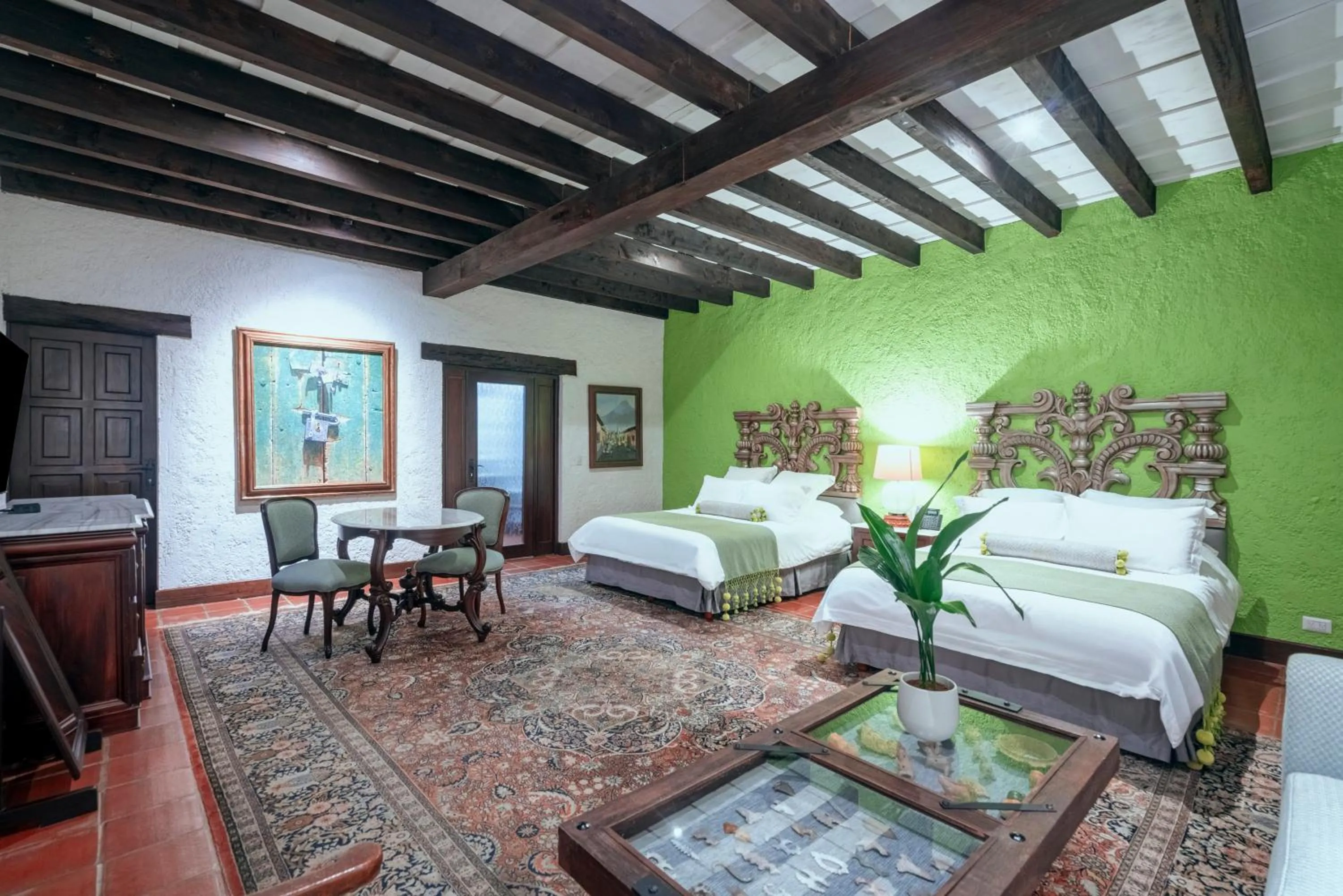 Dining area, Bed in Las Cruces Boutique Hotel