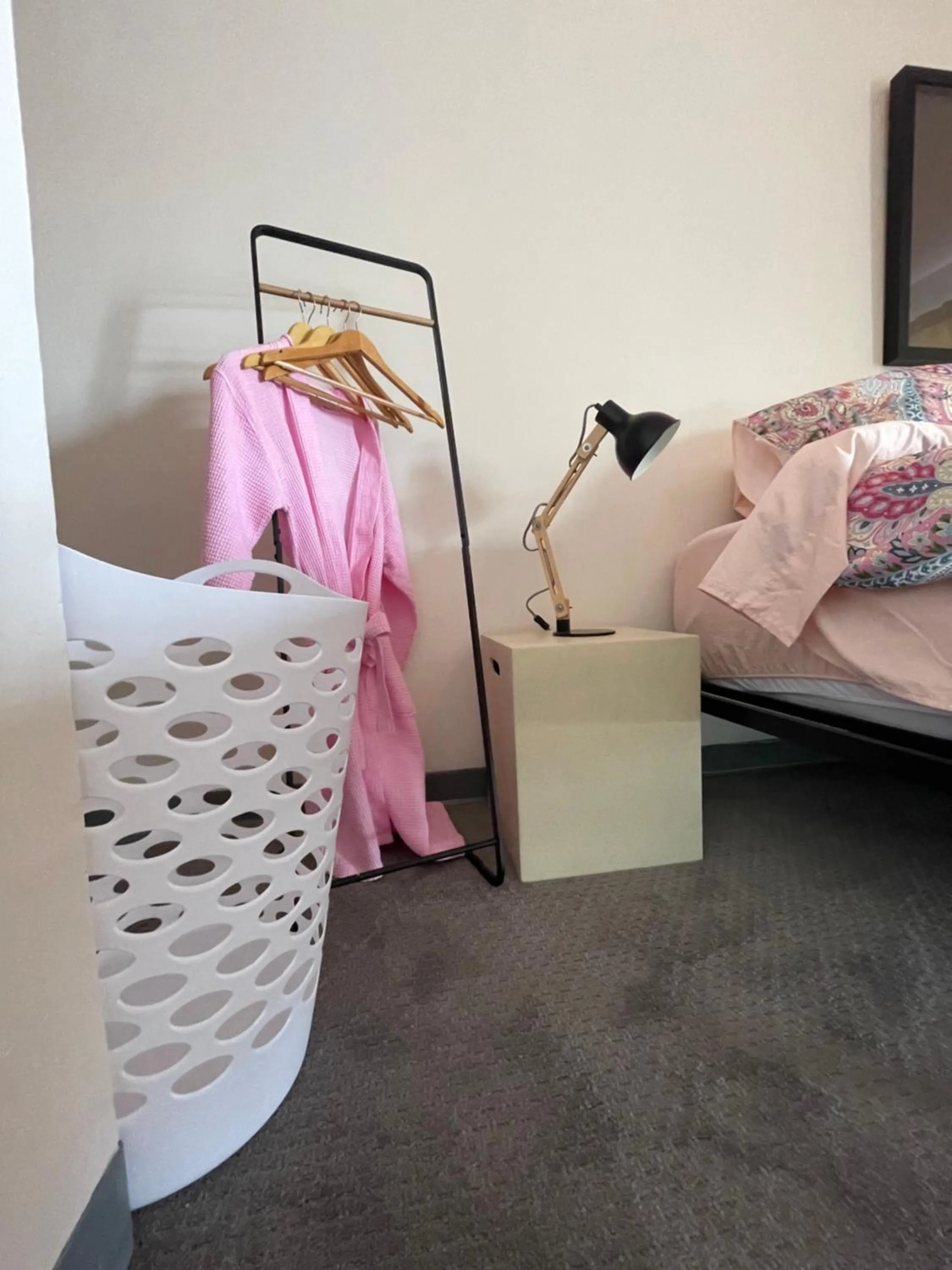 Bed in Rainbow Motel