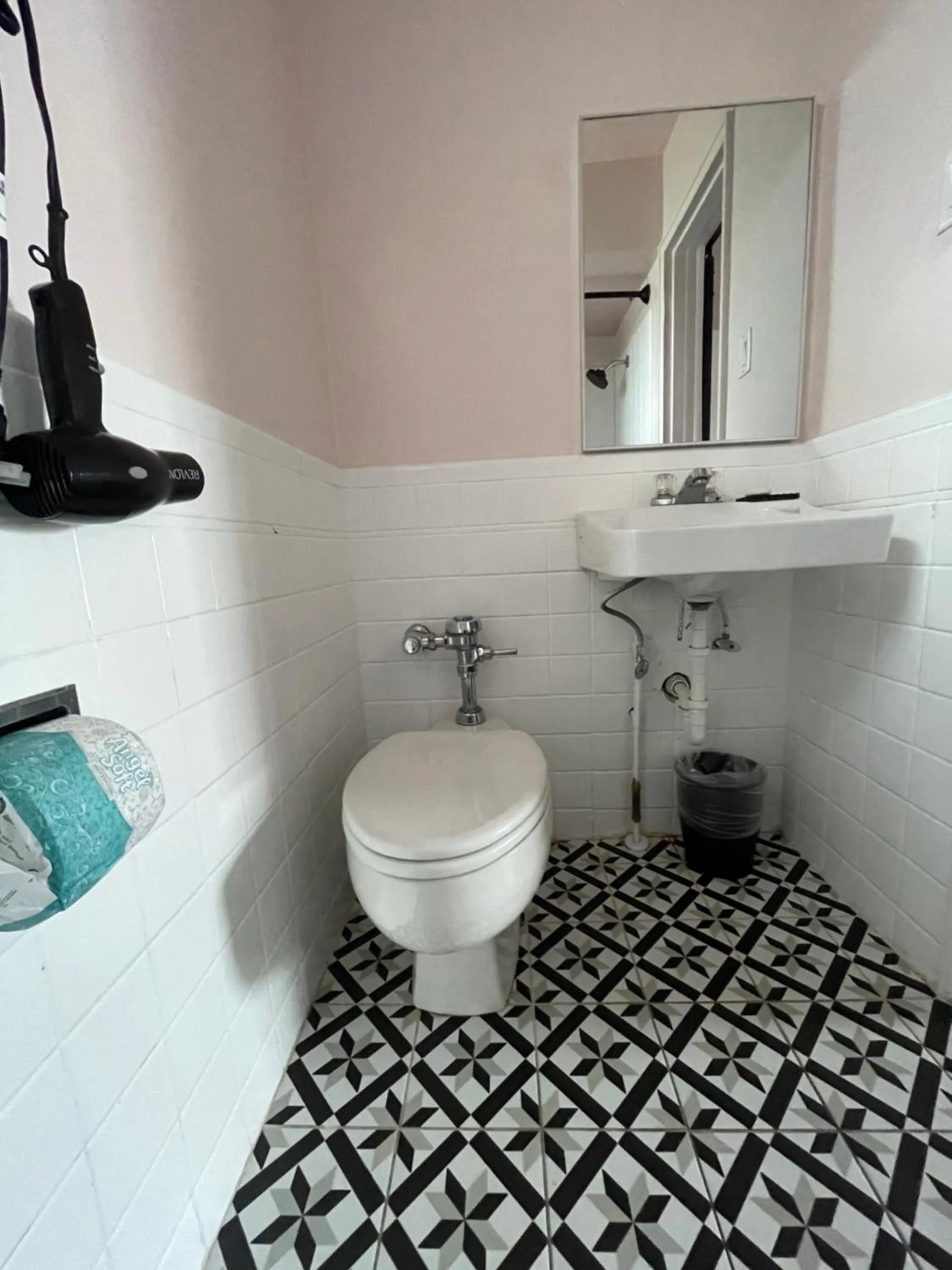 Toilet in Rainbow Motel