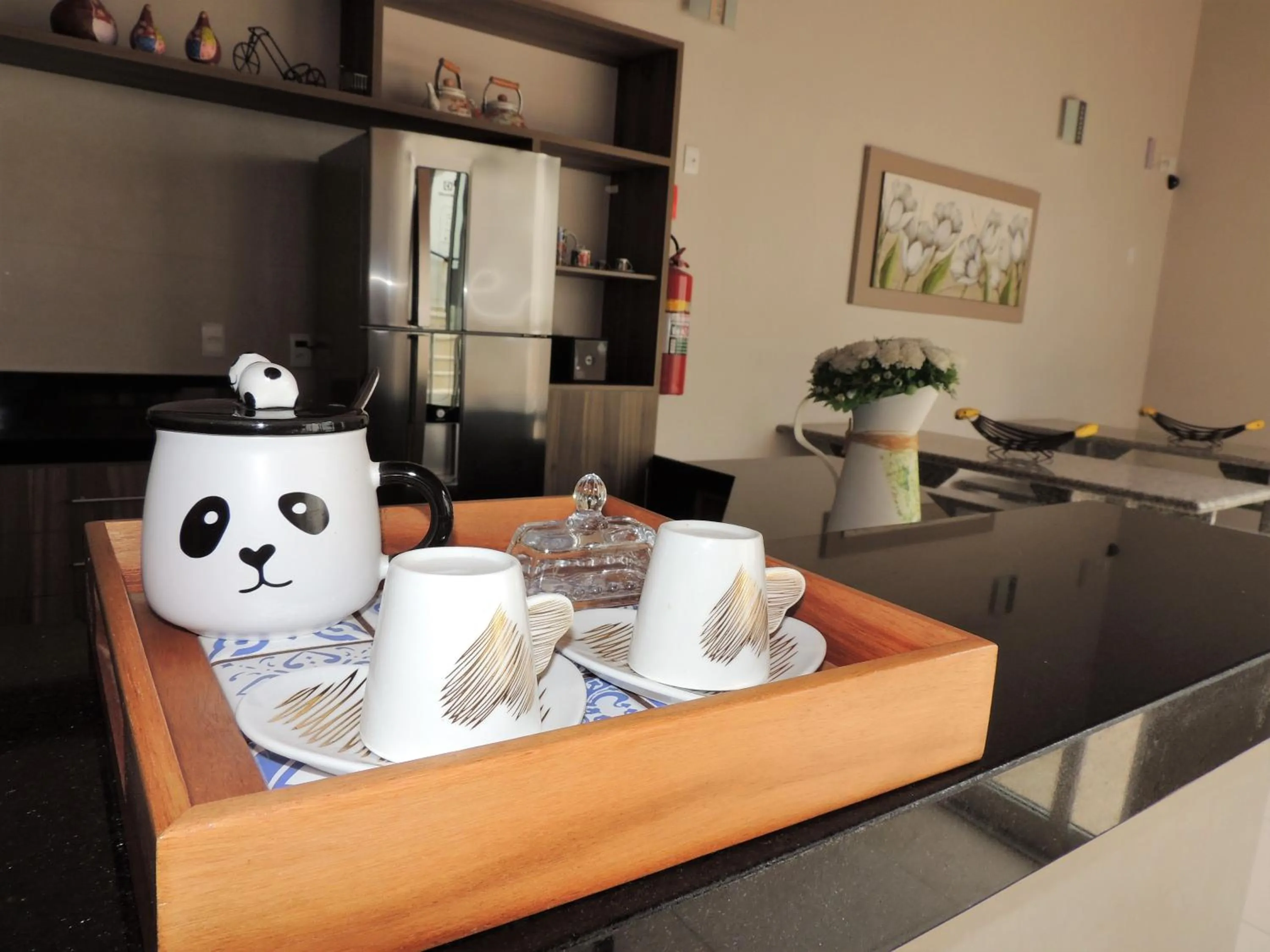 Kitchen or kitchenette in Hotel Água Viva - Cachoeira Paulista - SP - Próximo a Canção Nova