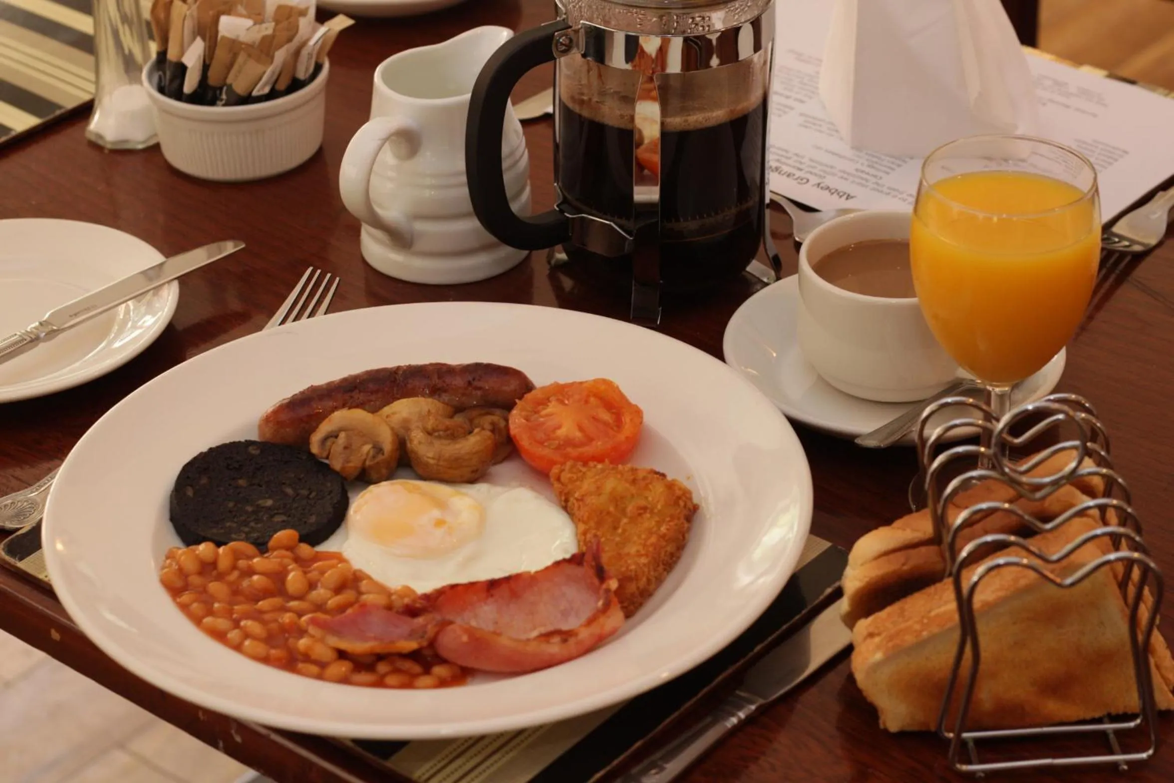 English/Irish breakfast in Abbey Grange Hotel