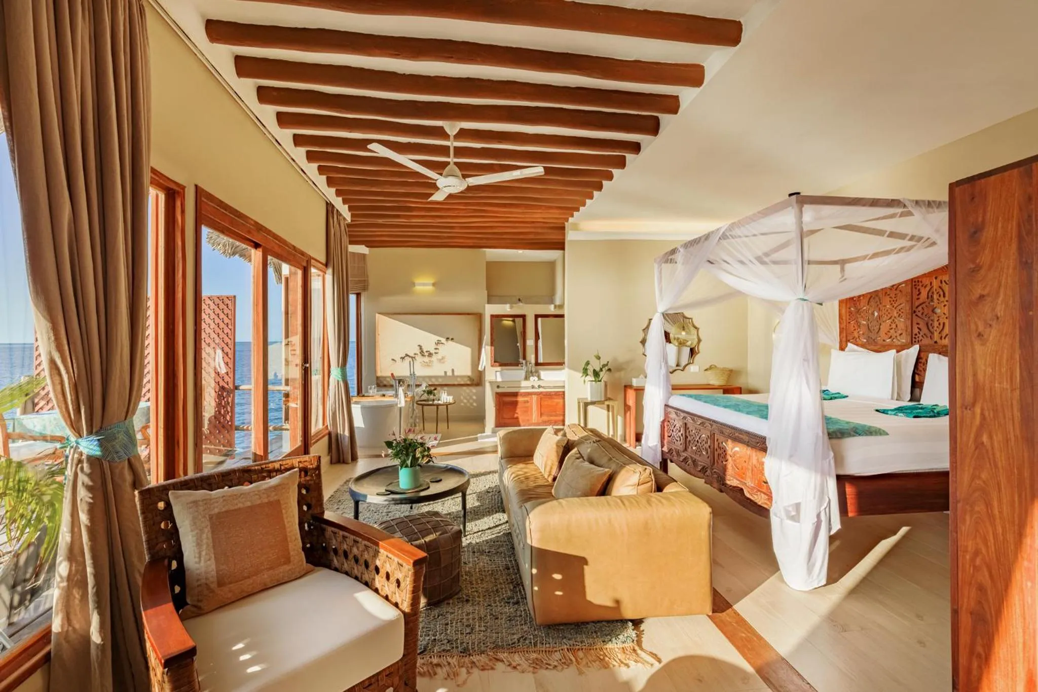 Seating area in Konokono Beach Resort and Isaraya Luxury Overwater Villas