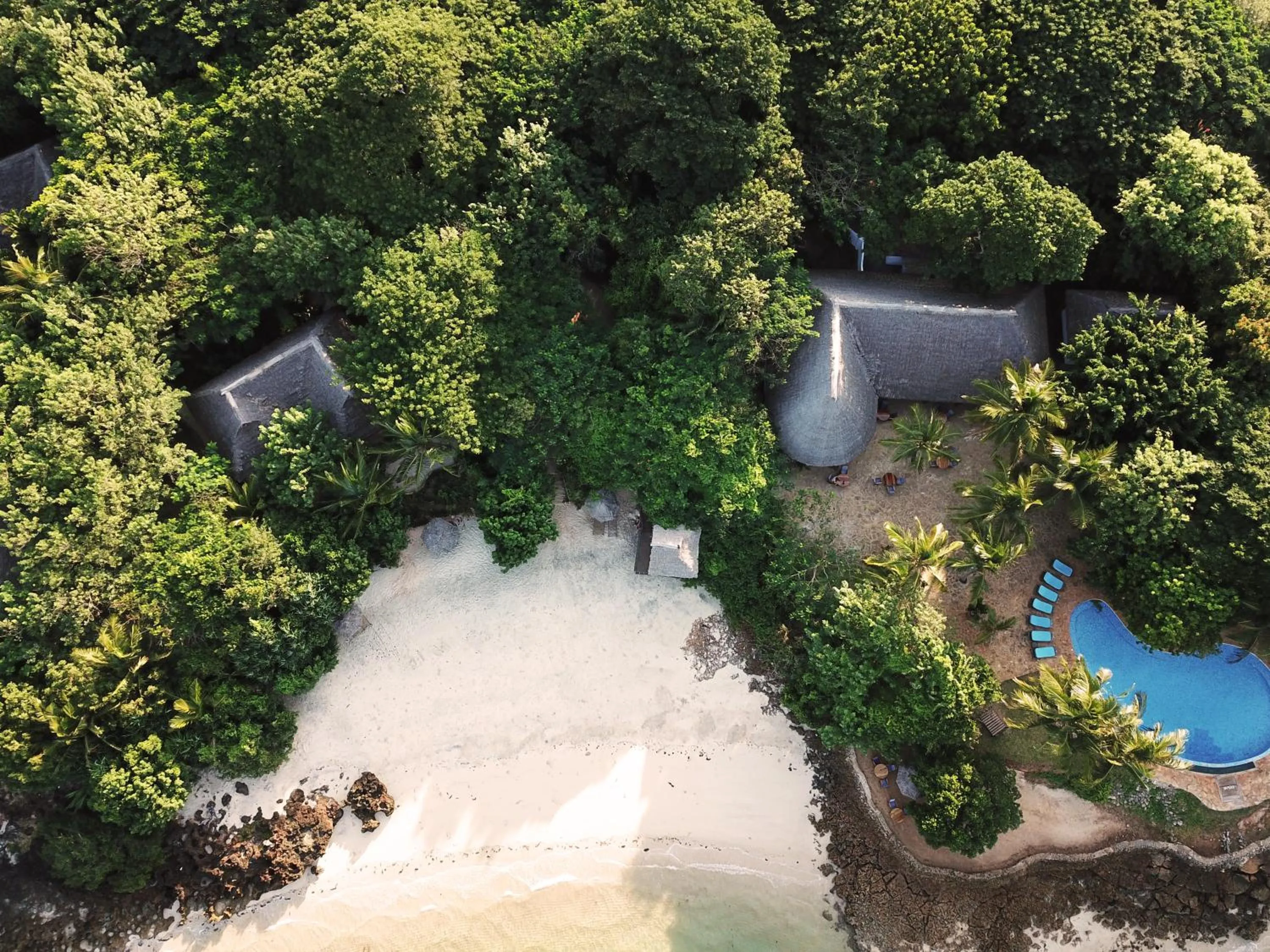 Bird's eye view in Fumba Beach Lodge