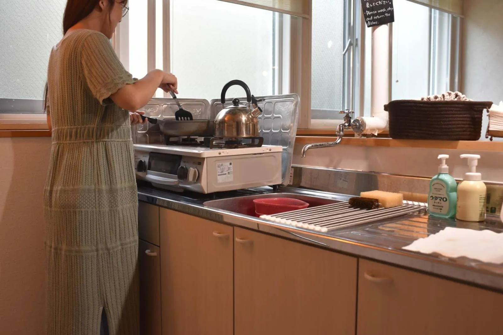 Kitchen or kitchenette in Guest House Moshiripa