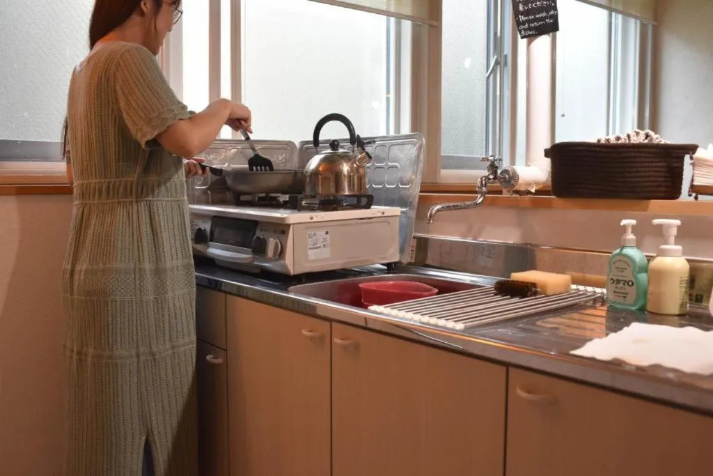 Kitchen or kitchenette in Guest House Moshiripa