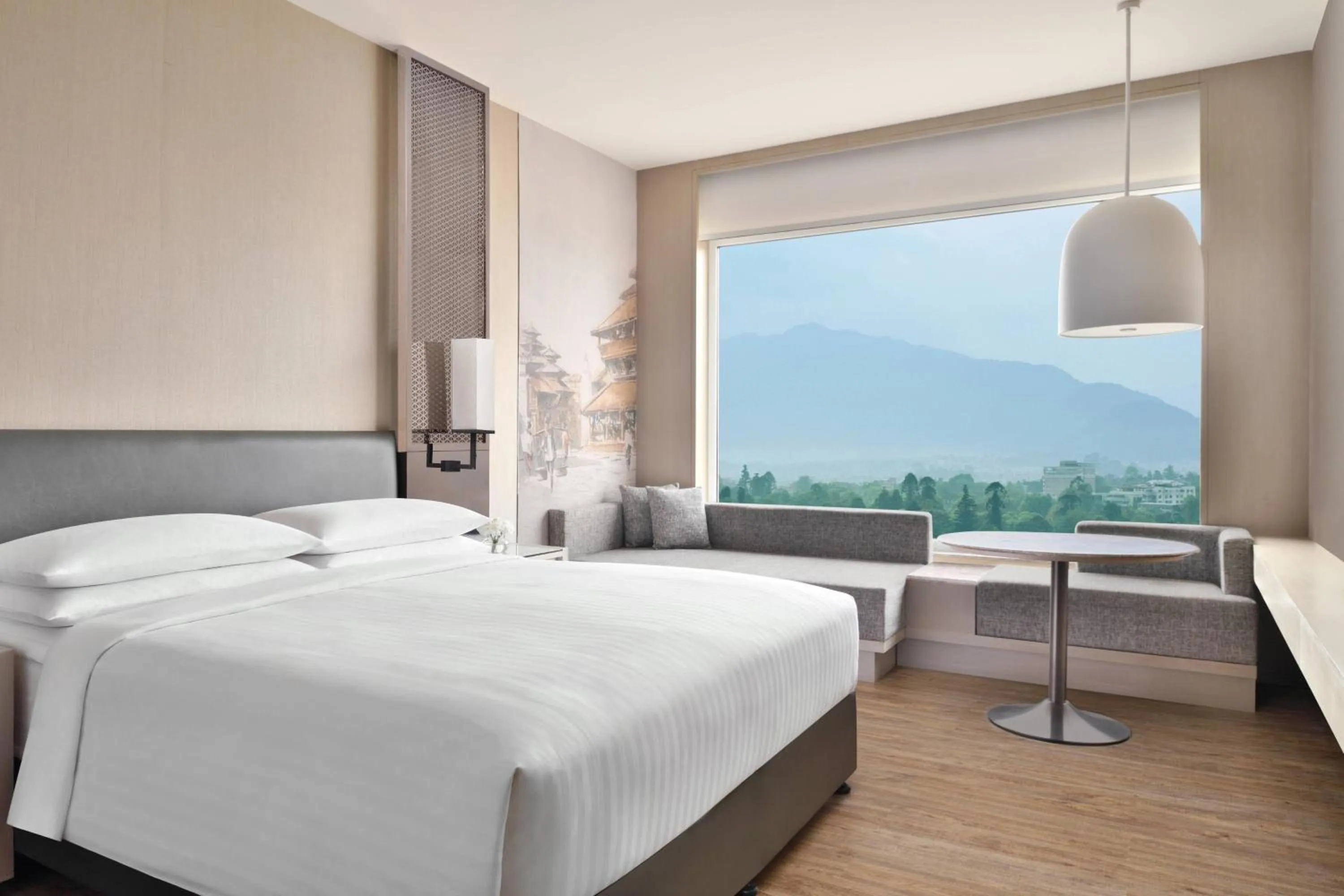 Photo of the whole room, Bed in Kathmandu Marriott Hotel