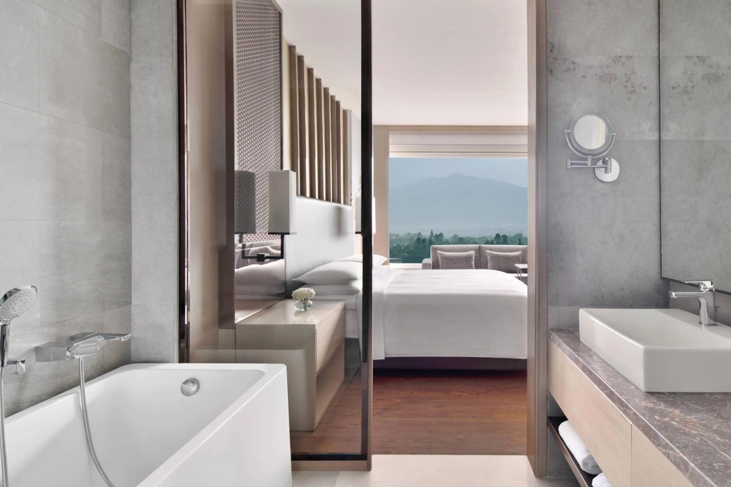 Bathroom, Bed in Kathmandu Marriott Hotel