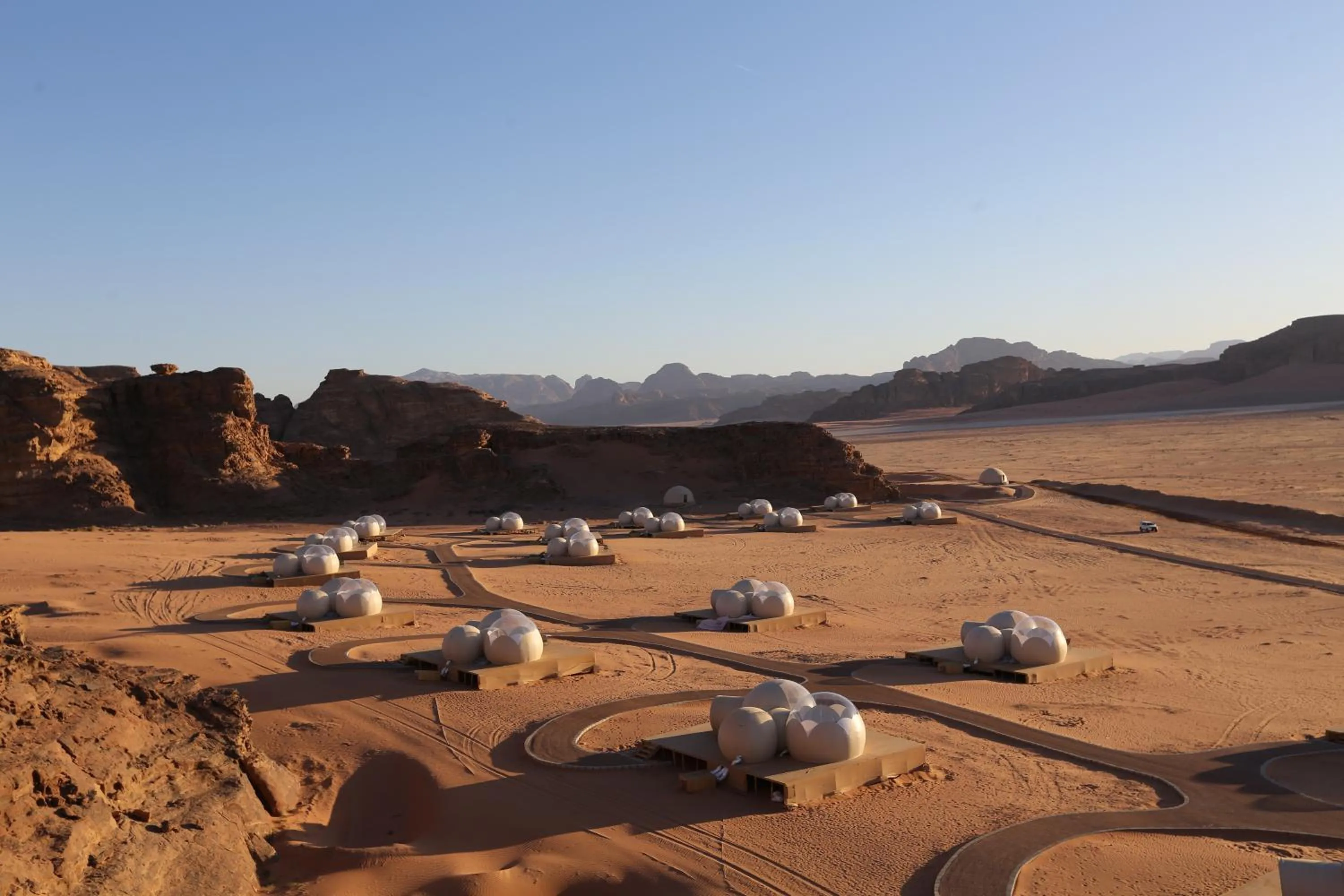 Natural landscape in Wadi Rum Bubble Luxotel