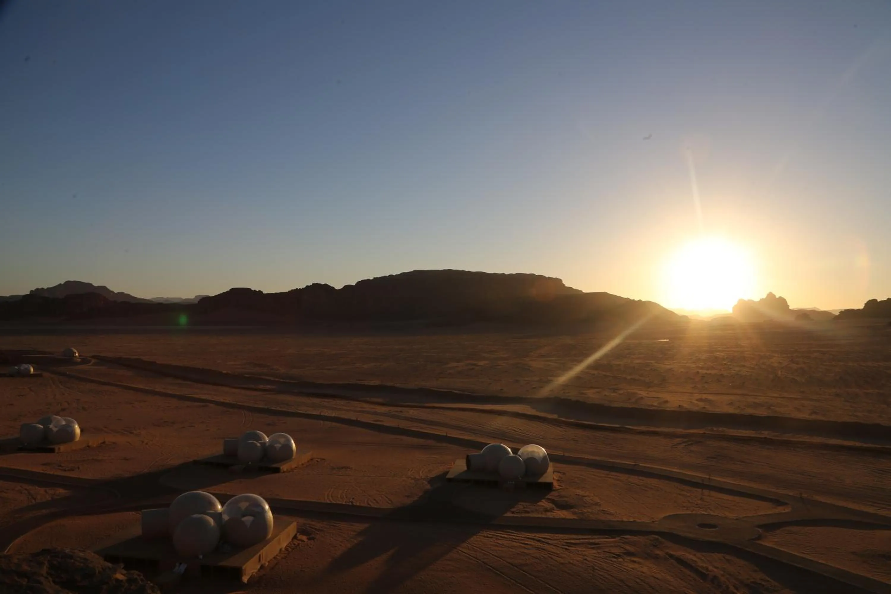 Natural landscape in Wadi Rum Bubble Luxotel