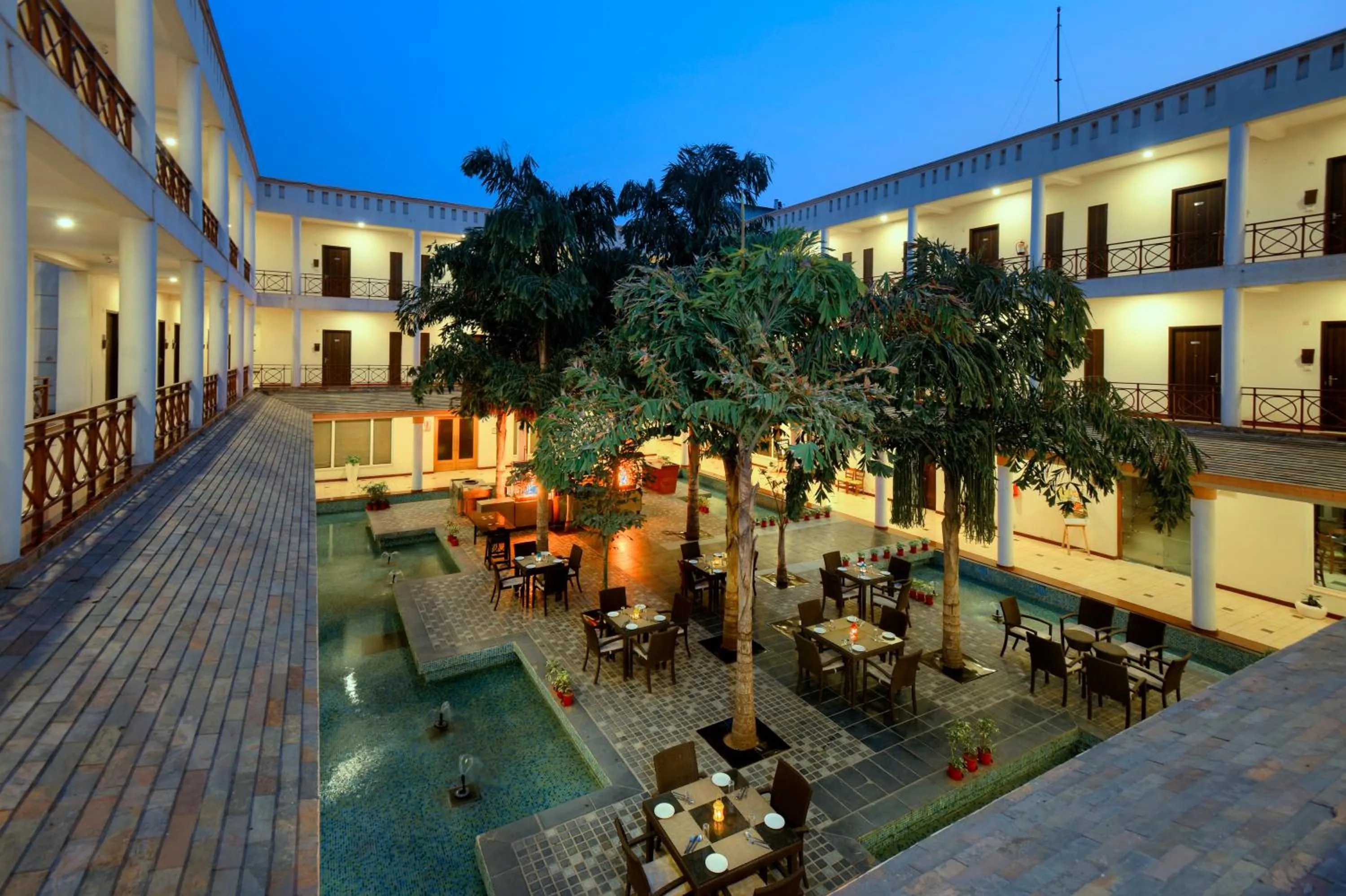 Inner courtyard view in TreeHouse Hotel Club & Spa