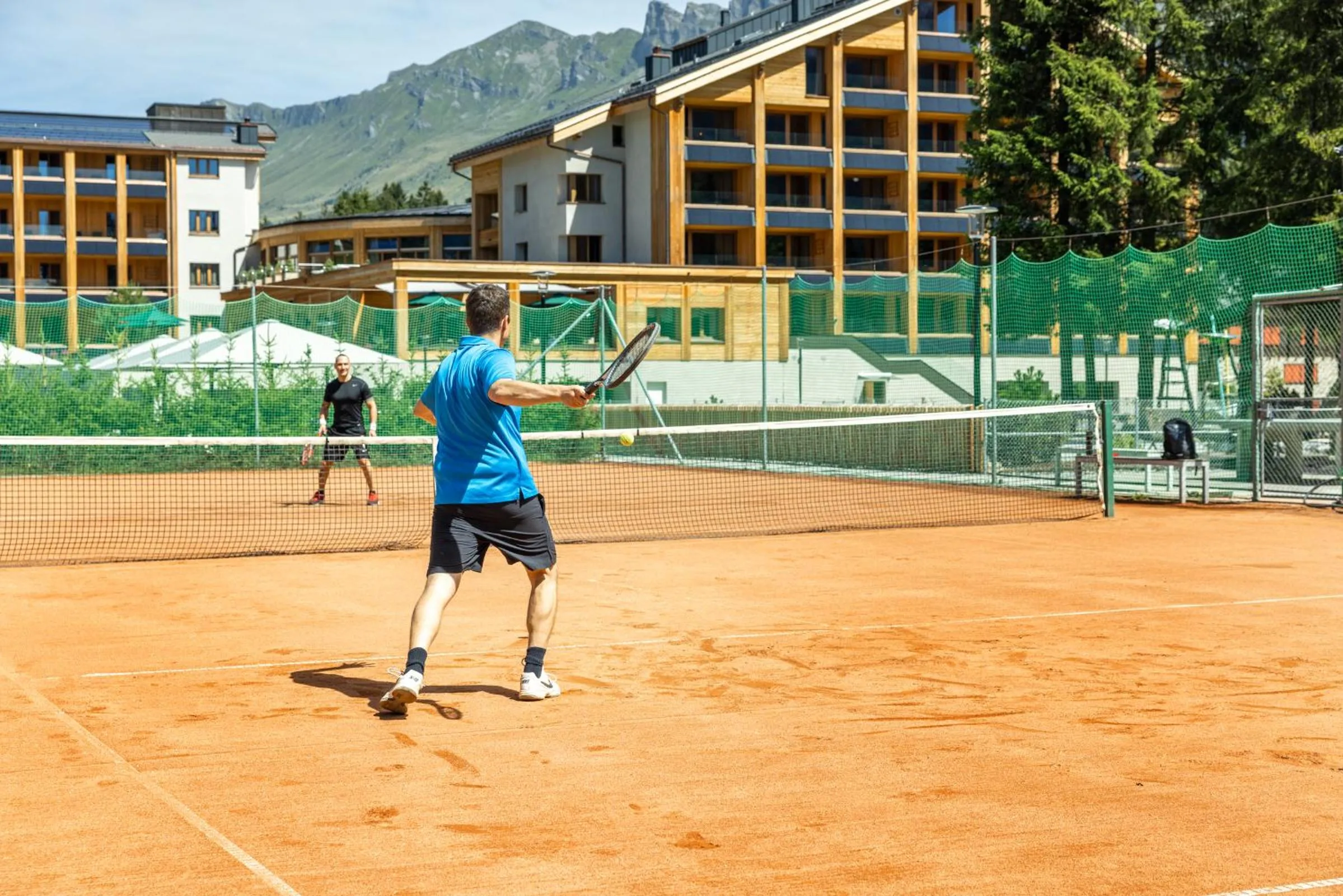 Tennis court in Valbella Resort