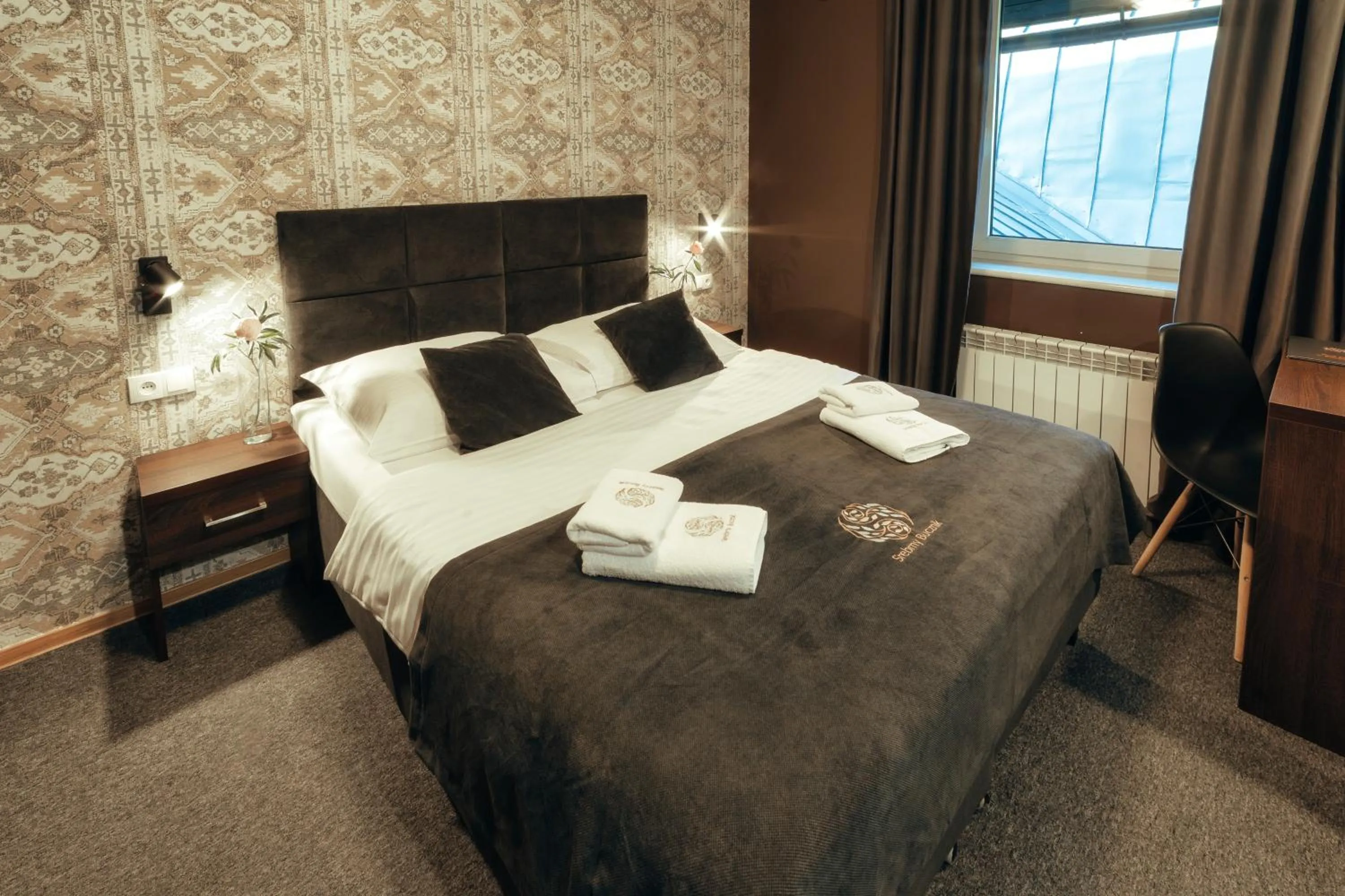 Bed in Srebrny Bucznik Wellness & Restaurant