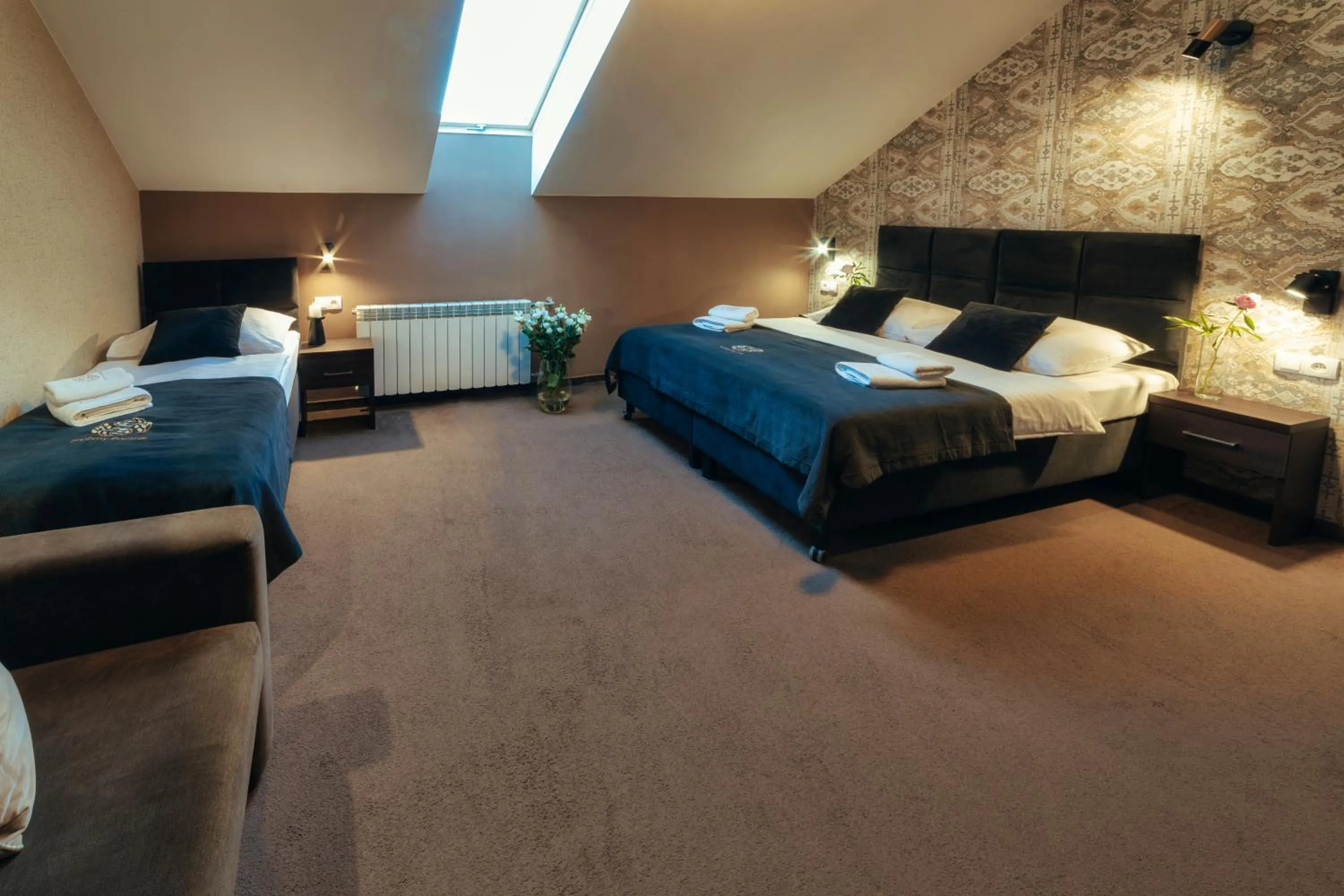 Bed in Srebrny Bucznik Wellness & Restaurant