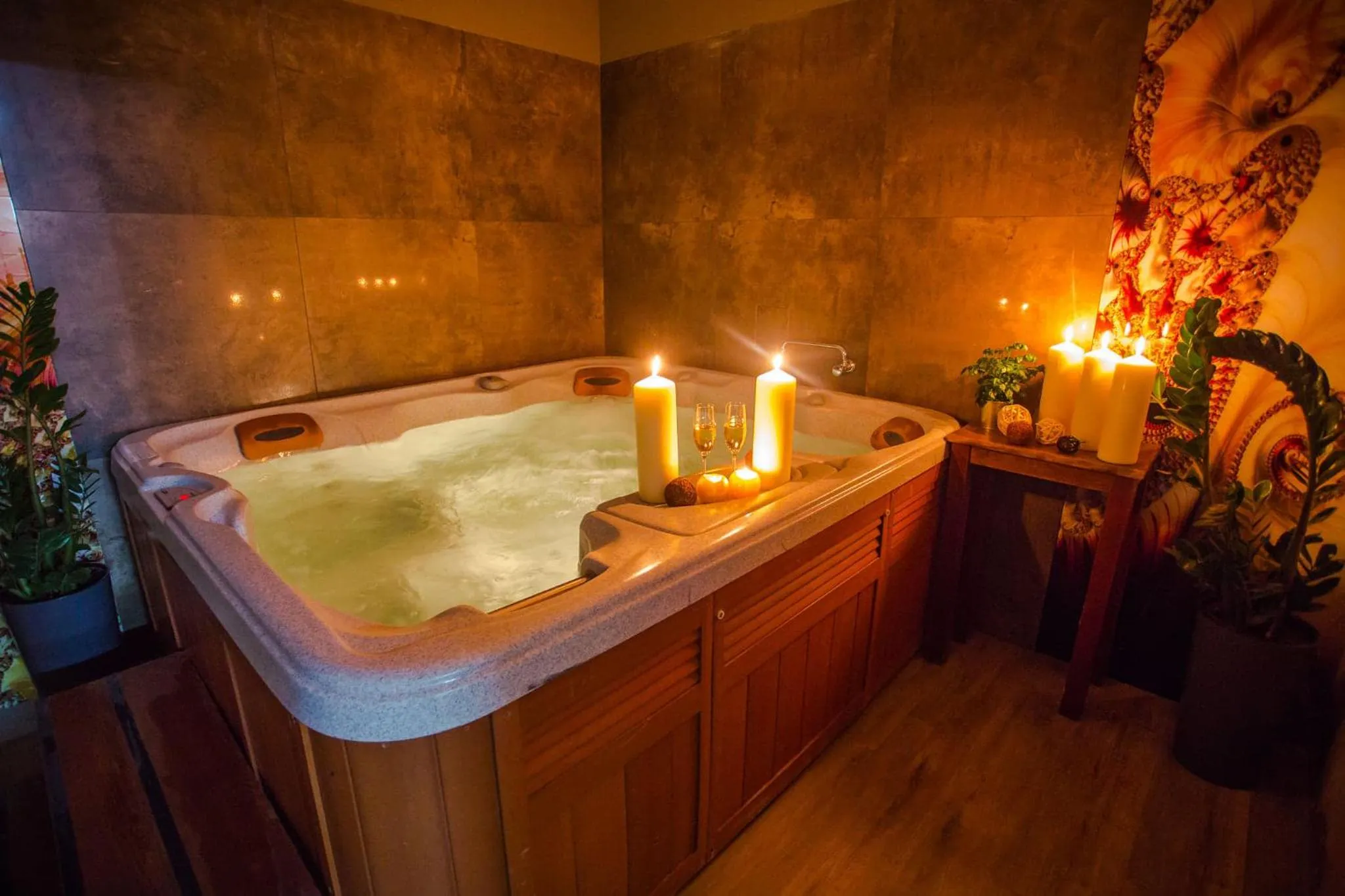 Hot Tub in Srebrny Bucznik Wellness & Restaurant