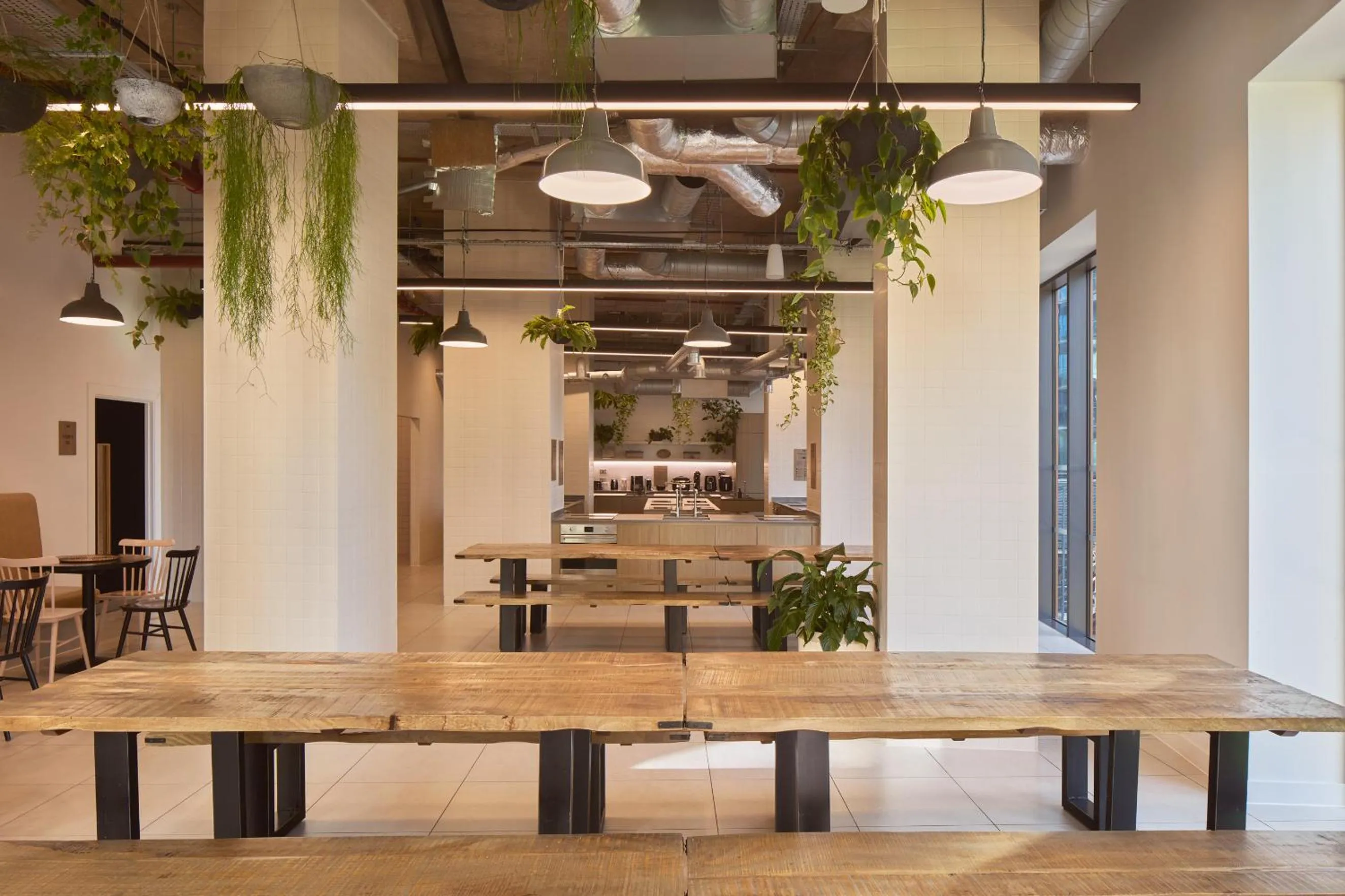 Communal kitchen in ARK Canary Wharf