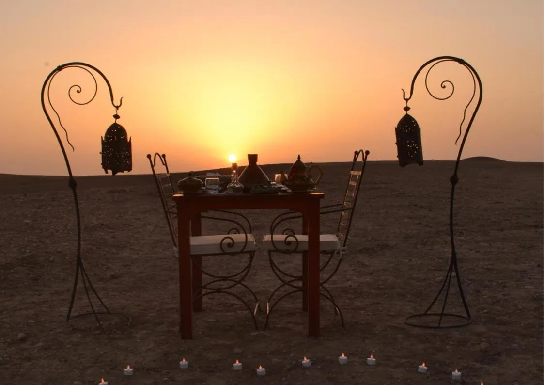 Food and drinks in Canyon Lodge Désert Agafay