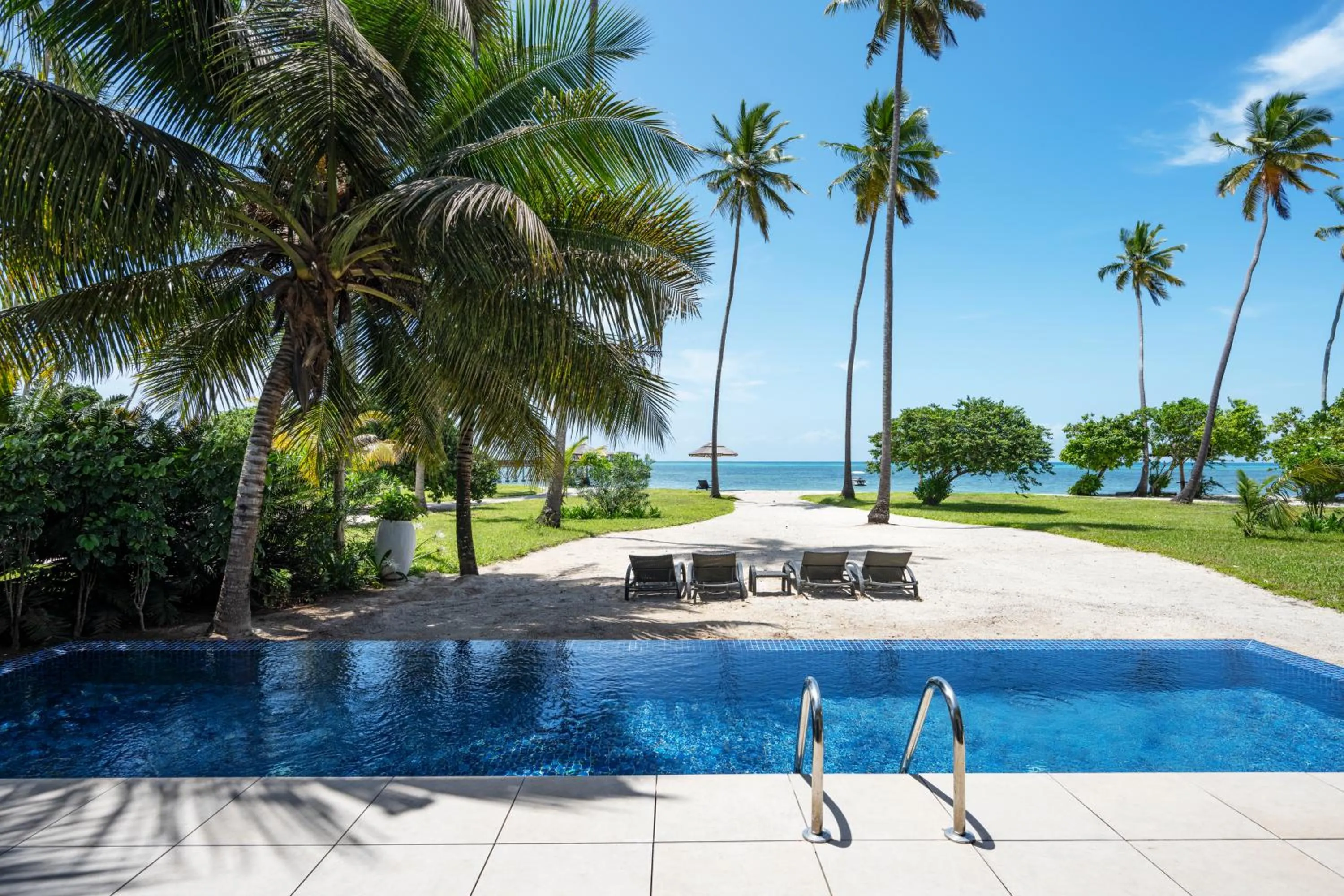 Pool view in The Residence Zanzibar