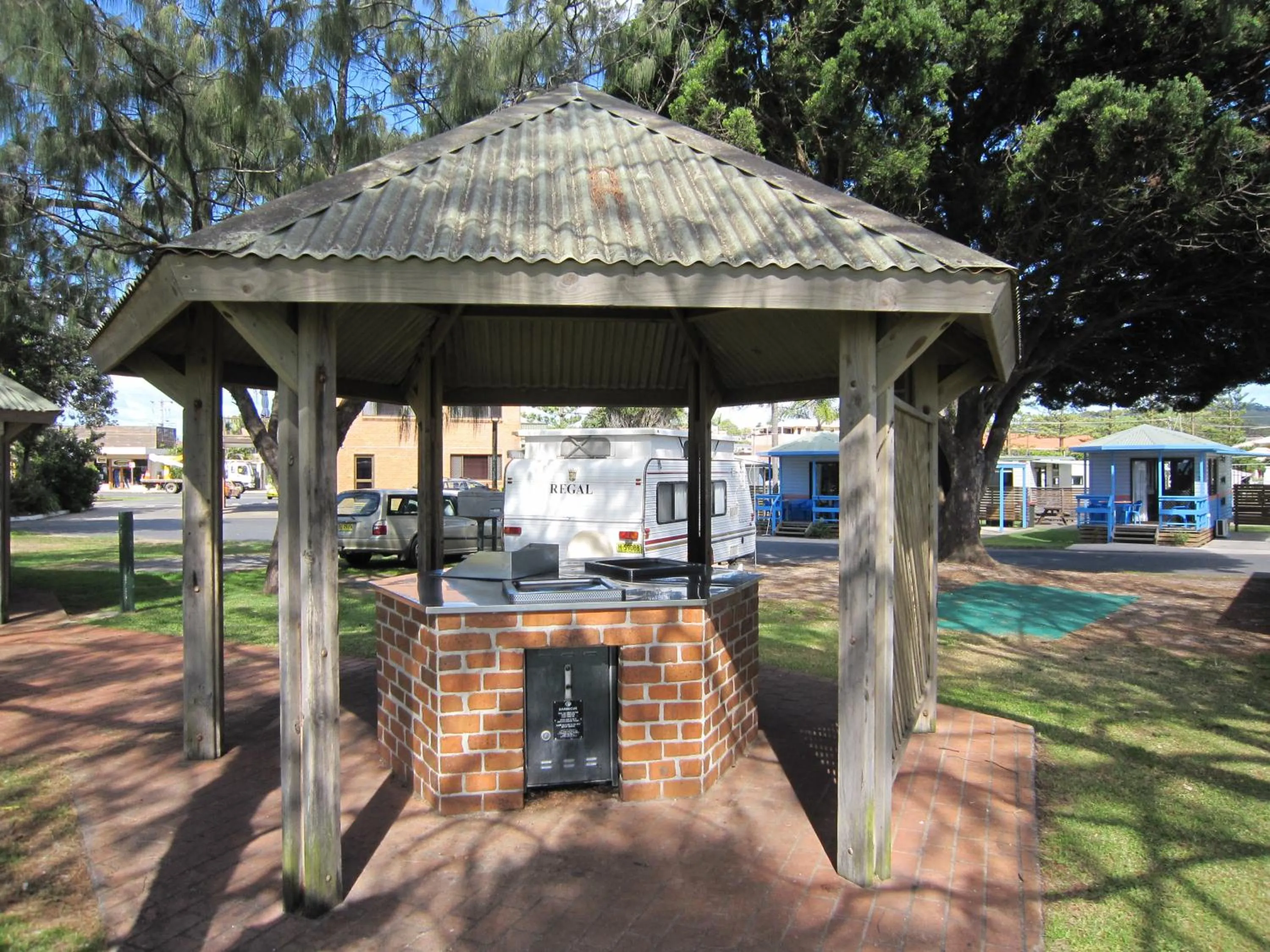 BBQ facilities in Woolgoolga Beach Holiday Park