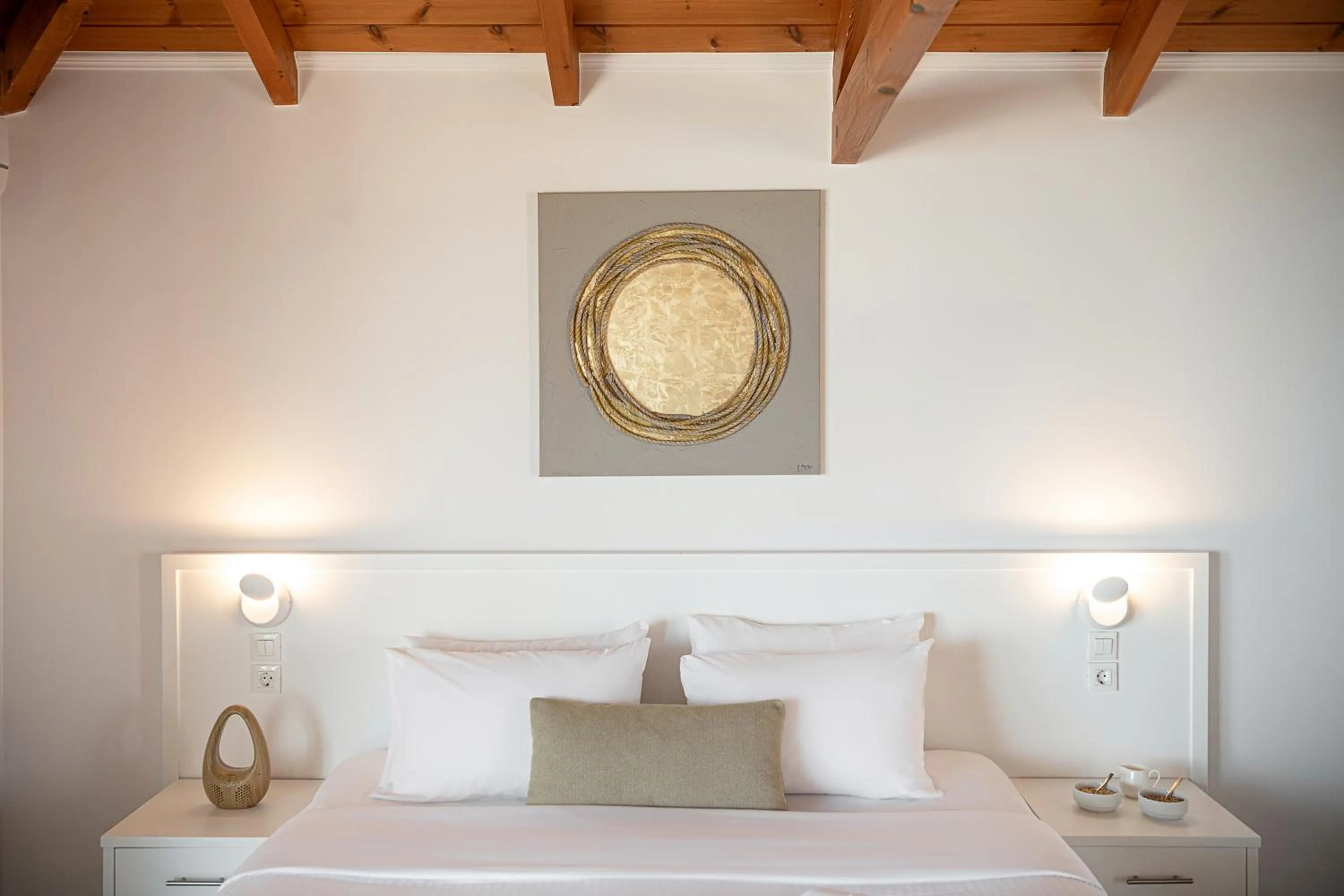 Decorative detail, Bed in Vergina Beach Hotel