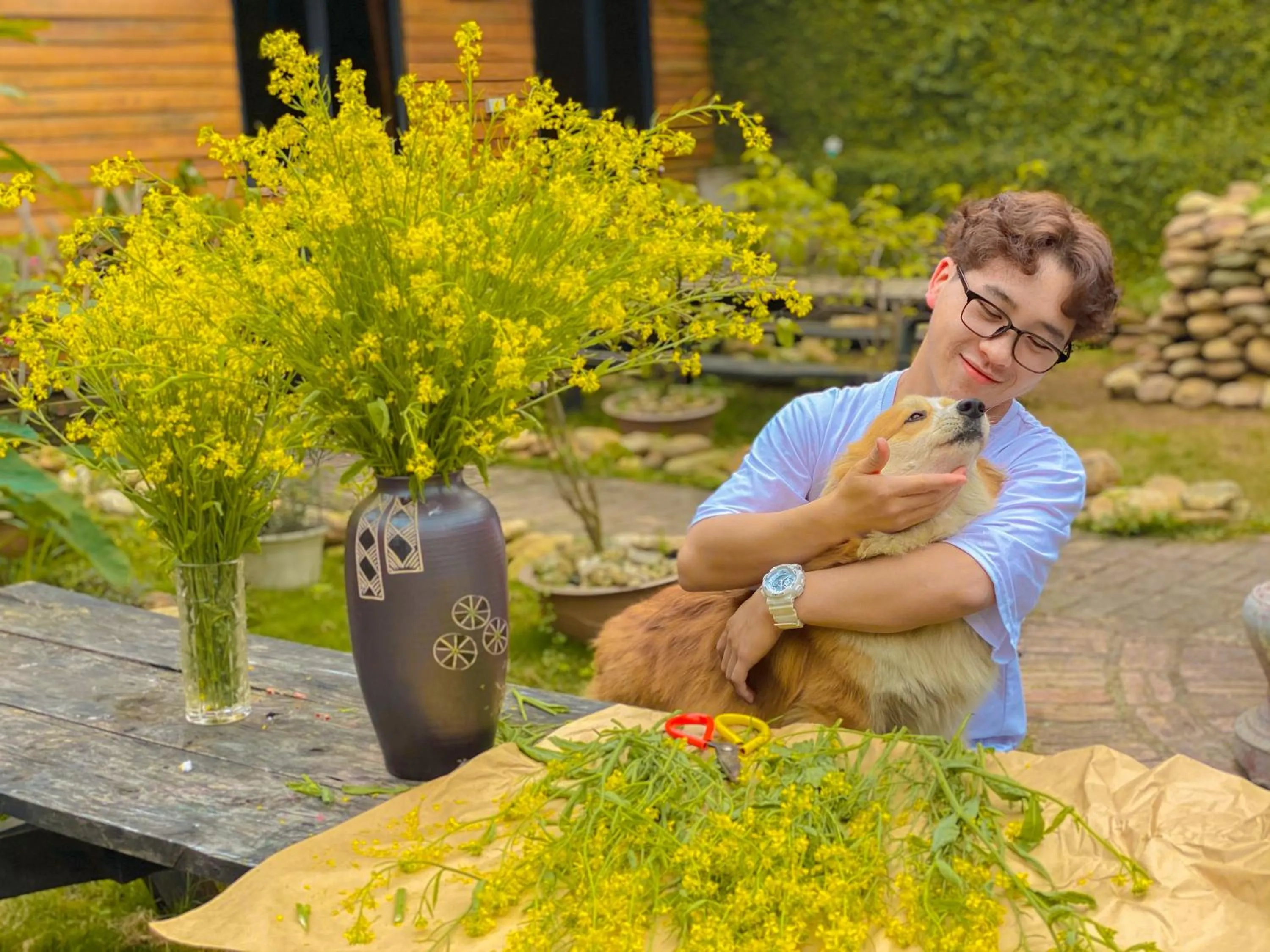 Garden in Golden Jungle House