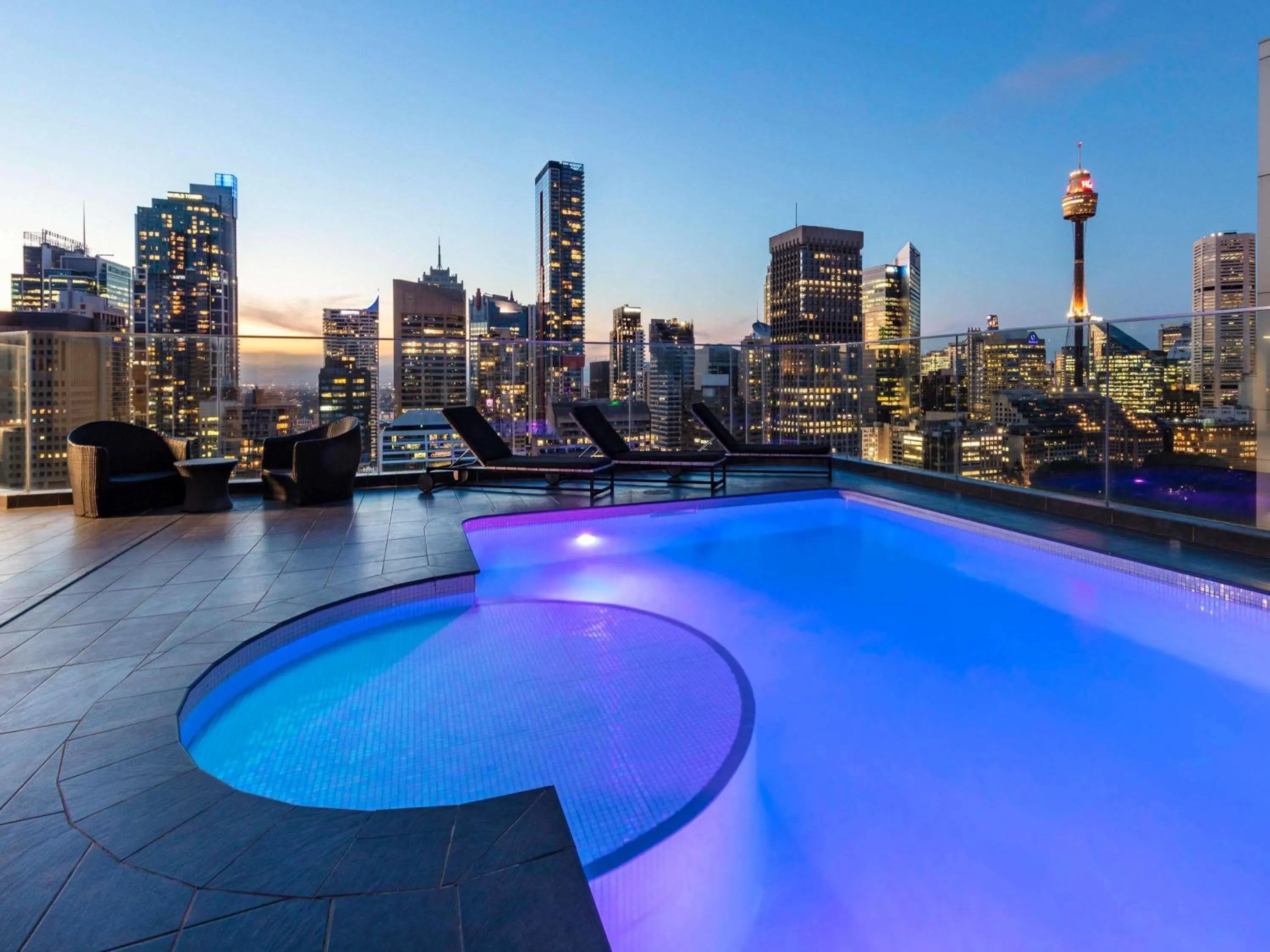 Pool view in Pullman Sydney Hyde Park