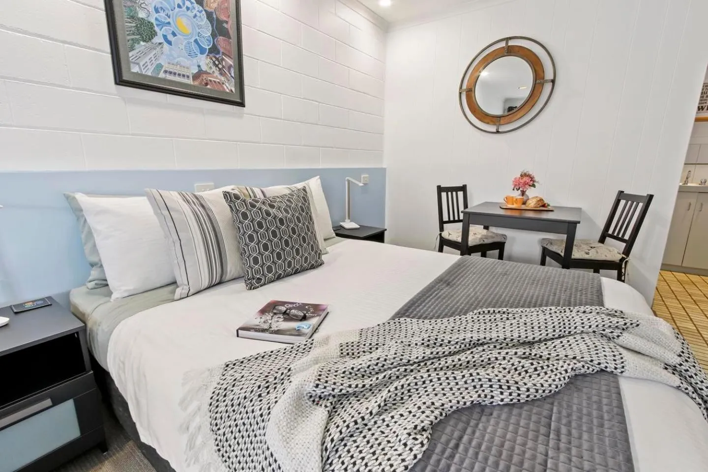 Bed in Sandbar Motel