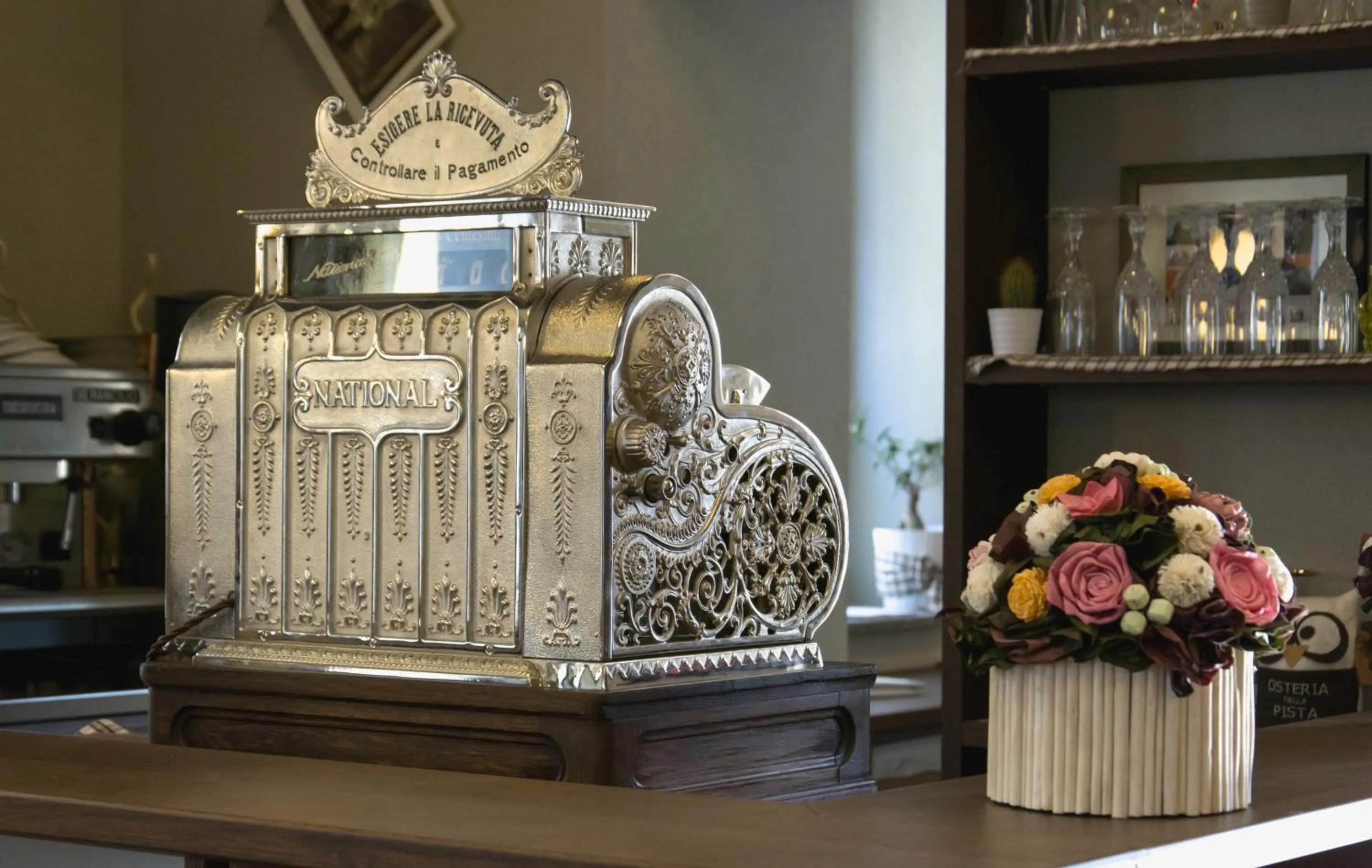 Decorative detail in Hotel Osteria della Pista dal 1875