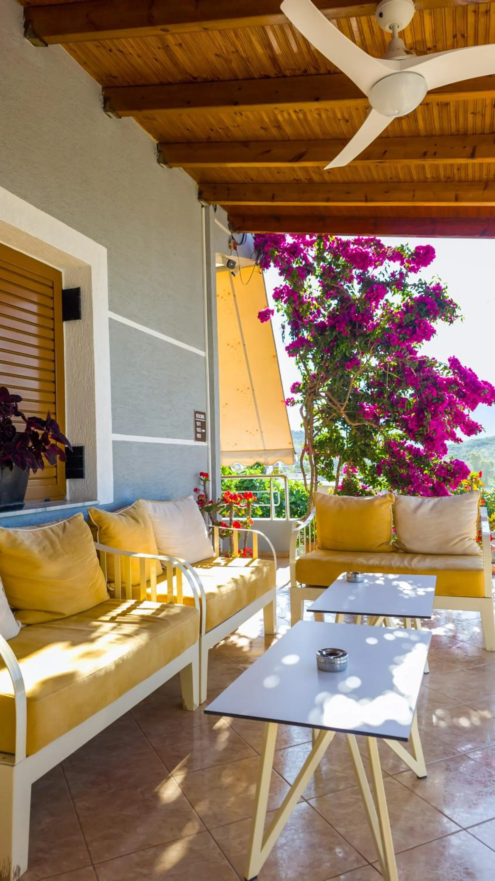 Patio in Hotel Milo Ksamil