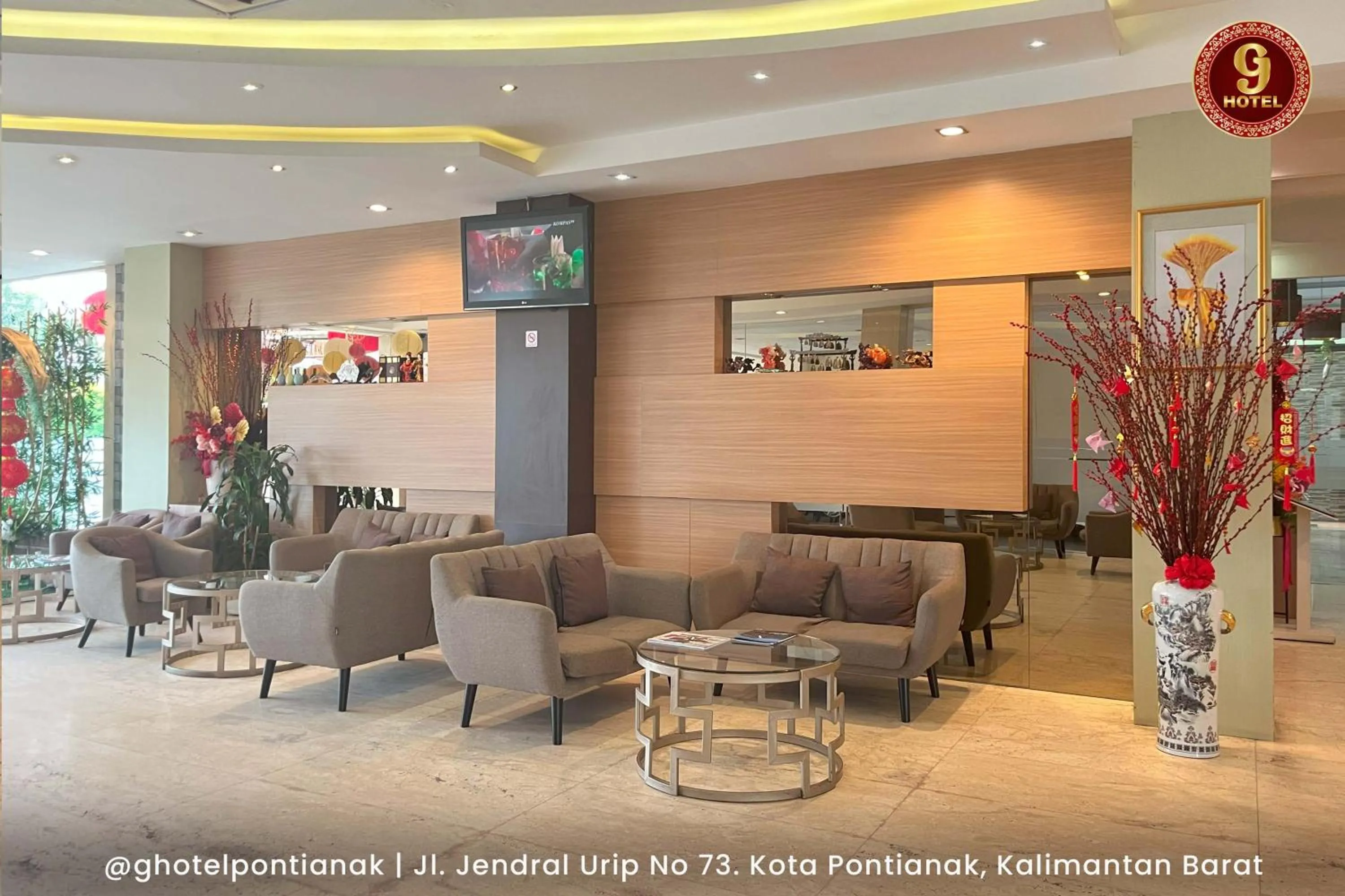 Lobby or reception in G-Hotel Pontianak