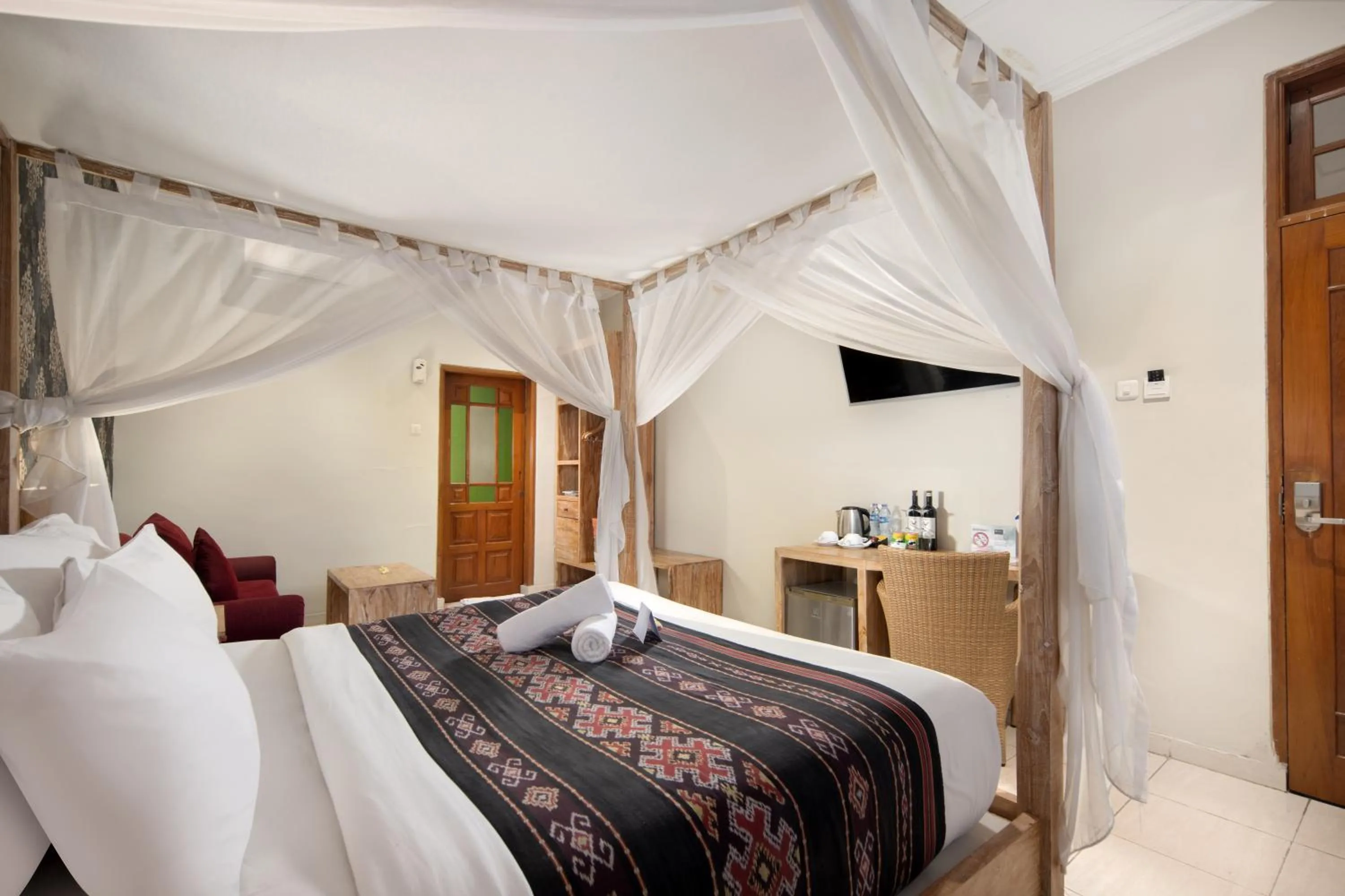 Bedroom, Bed in 18 Suite Villa Loft at Kuta