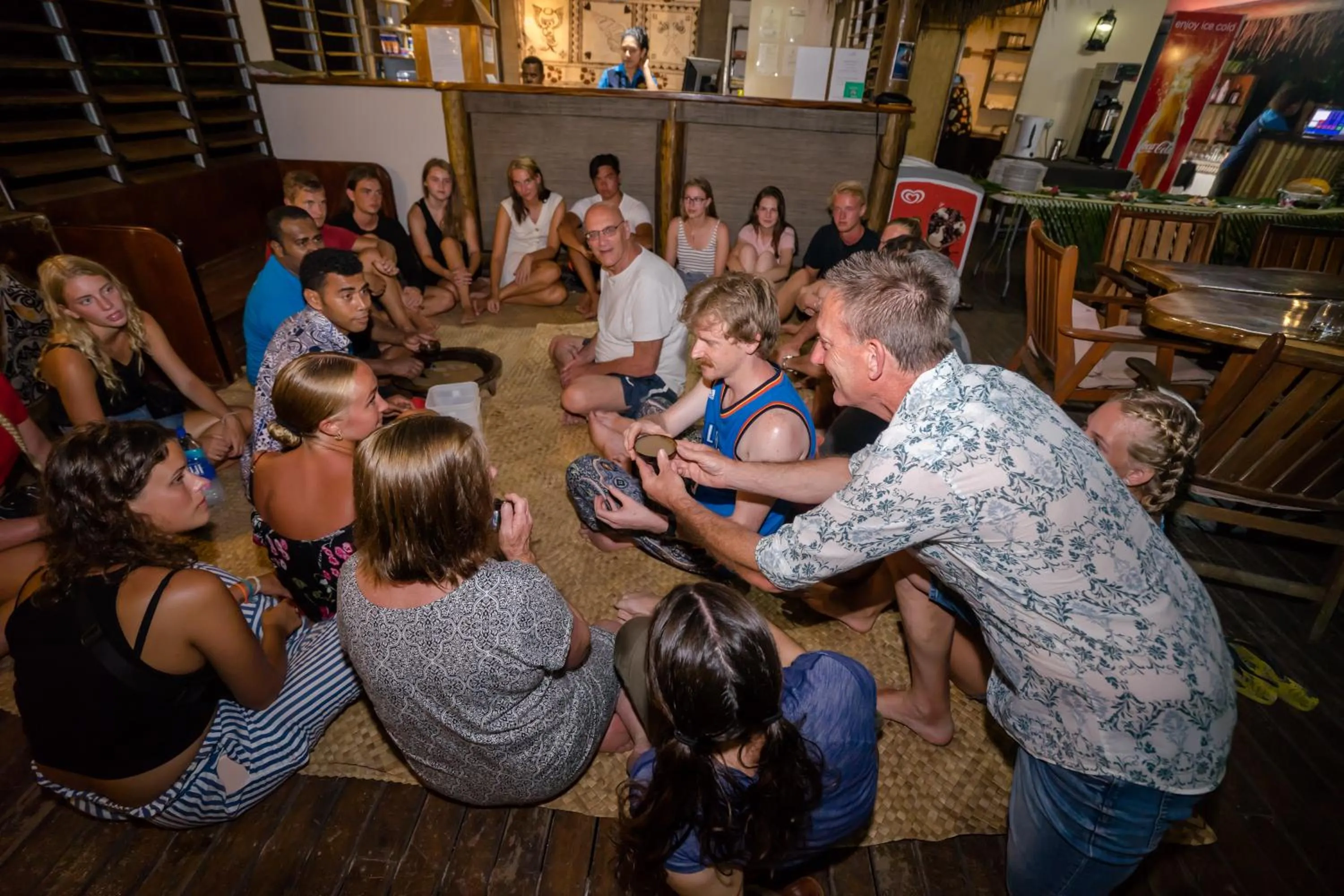 Staff in Barefoot Manta Island Resort