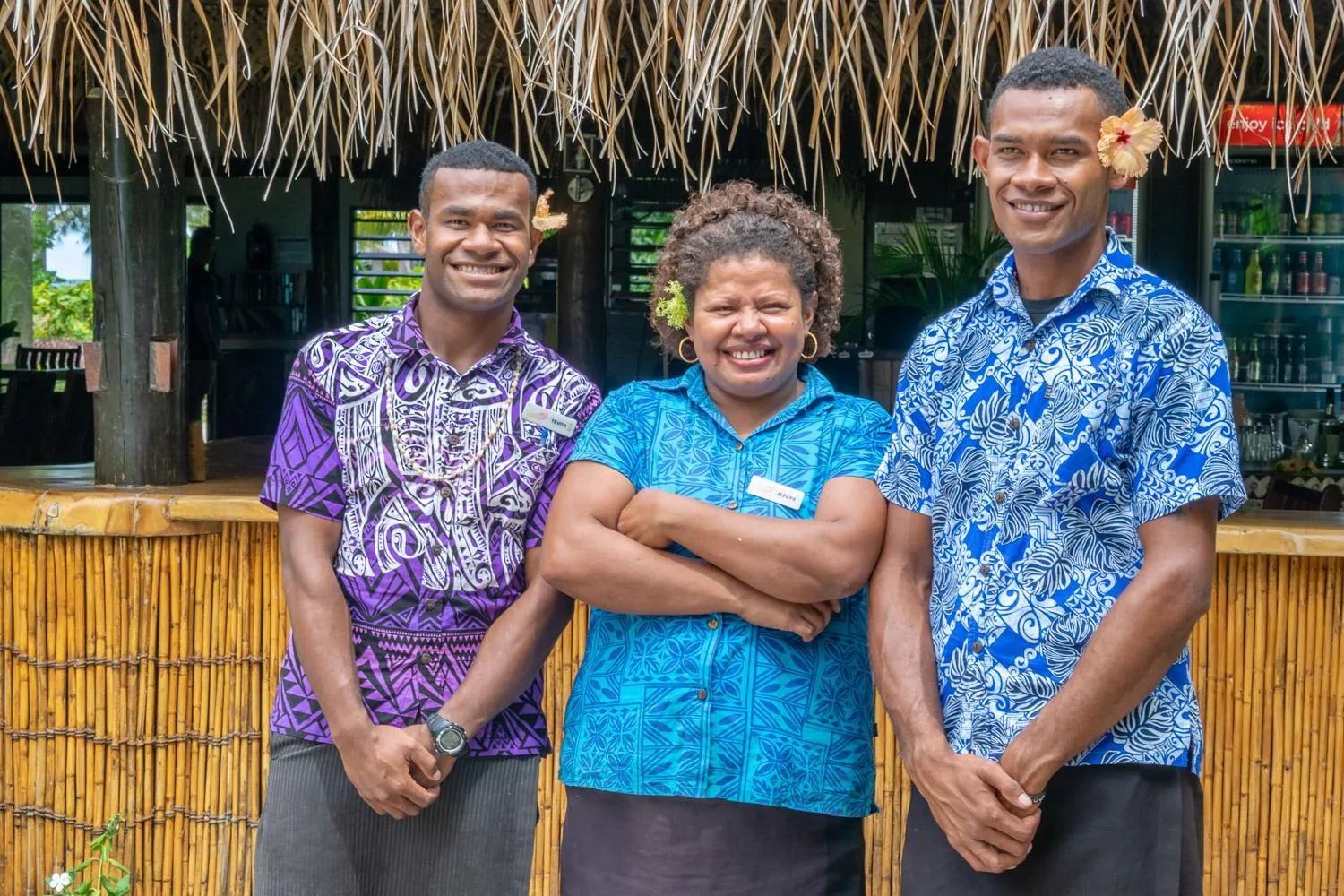 Staff in Barefoot Manta Island Resort