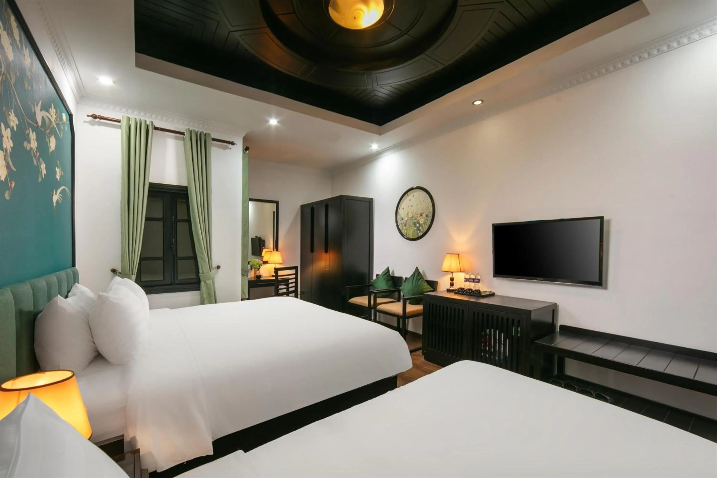 Bed in Old Quarter Charm Hotel