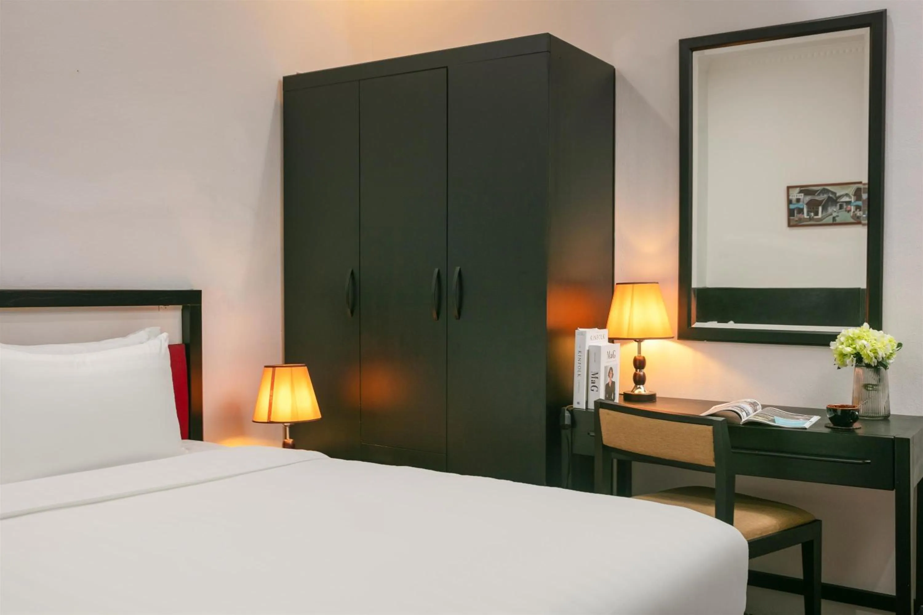 Bed in Old Quarter Charm Hotel