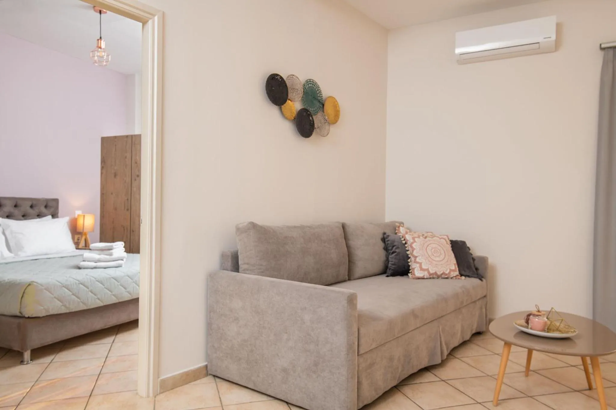 Living room, Bed in Koukos Loft Apartments