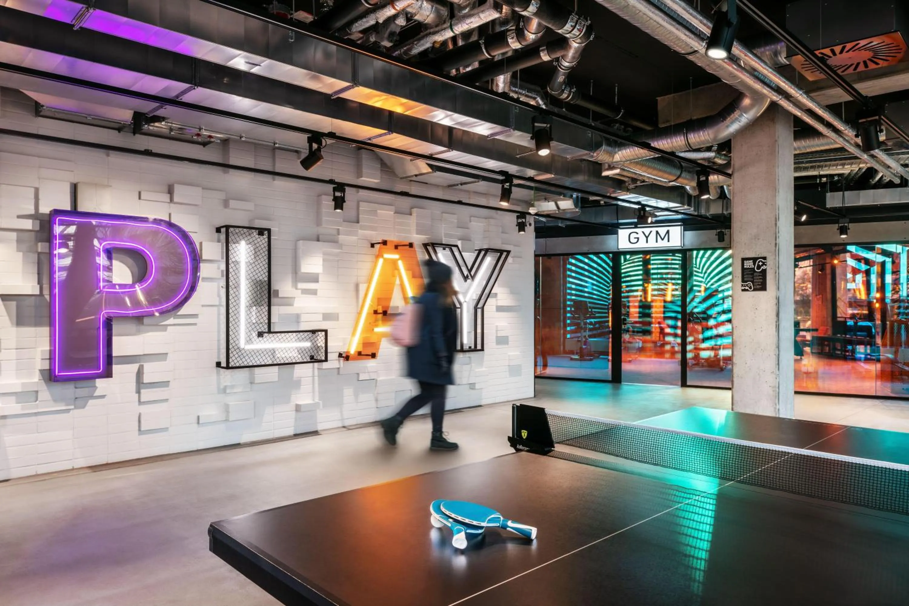 Communal lounge/ TV room in The Social Hub Berlin Alexanderplatz