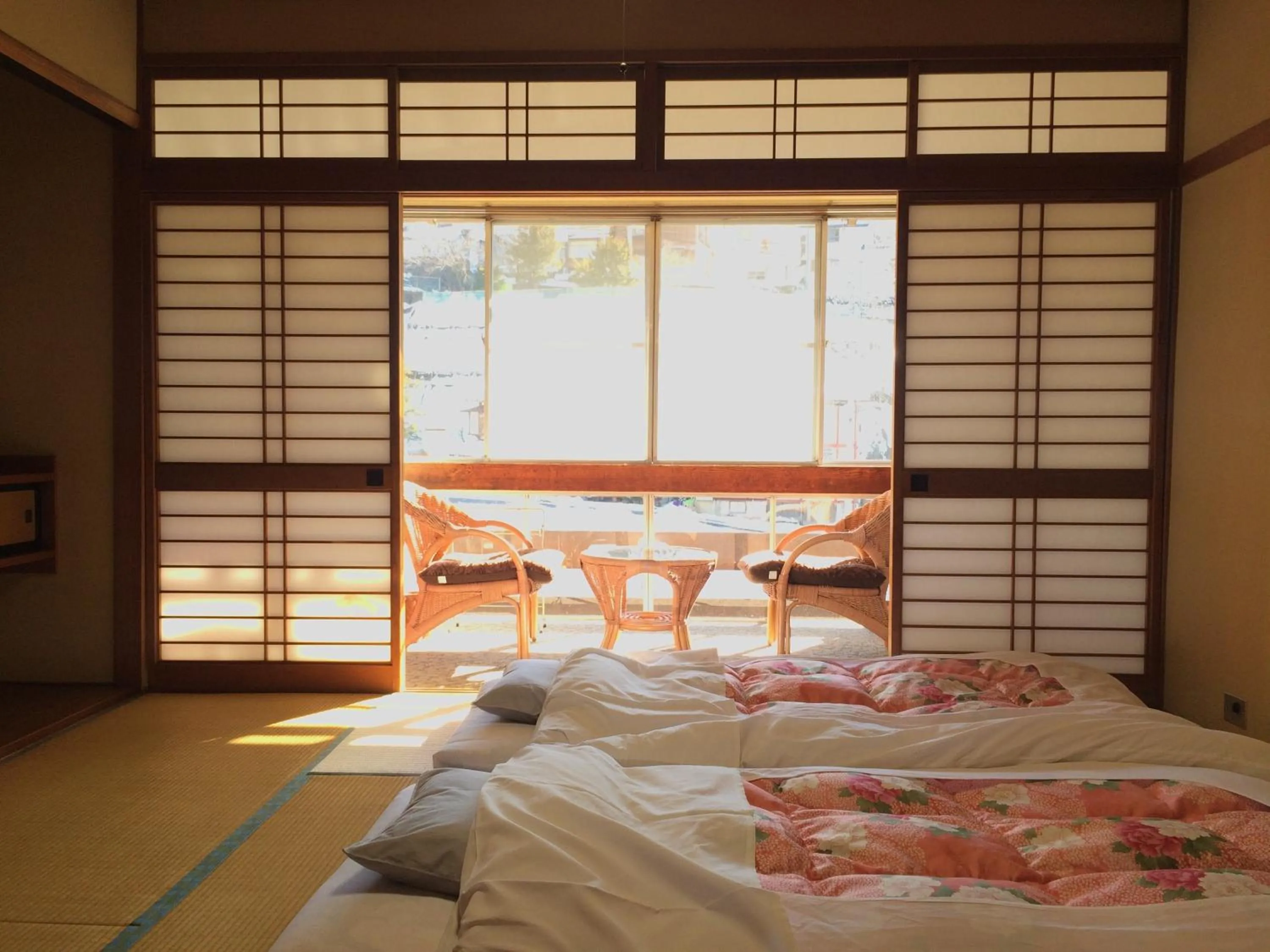 Bed in Yudanaka Onsen Yamazakiya
