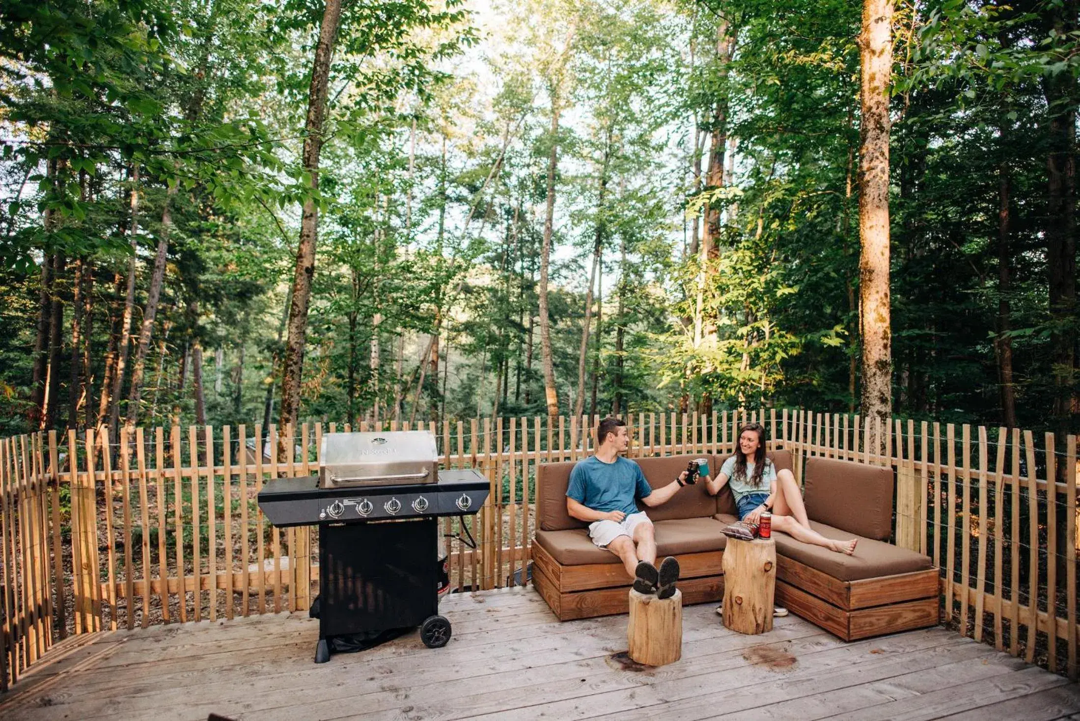 Trappeur Duo Queen Tent in Huttopia Southern Maine Trappeur Duo Queen Tent in Huttopia Southern Maine
