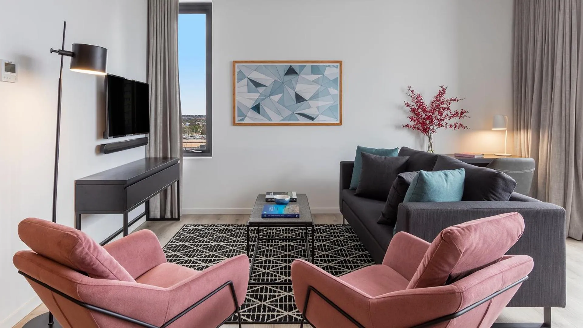 Living room in Avani Melbourne Box Hill Residences