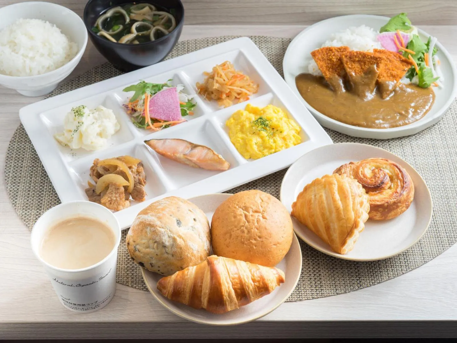 Buffet breakfast in Super Hotel Anan Tomioka