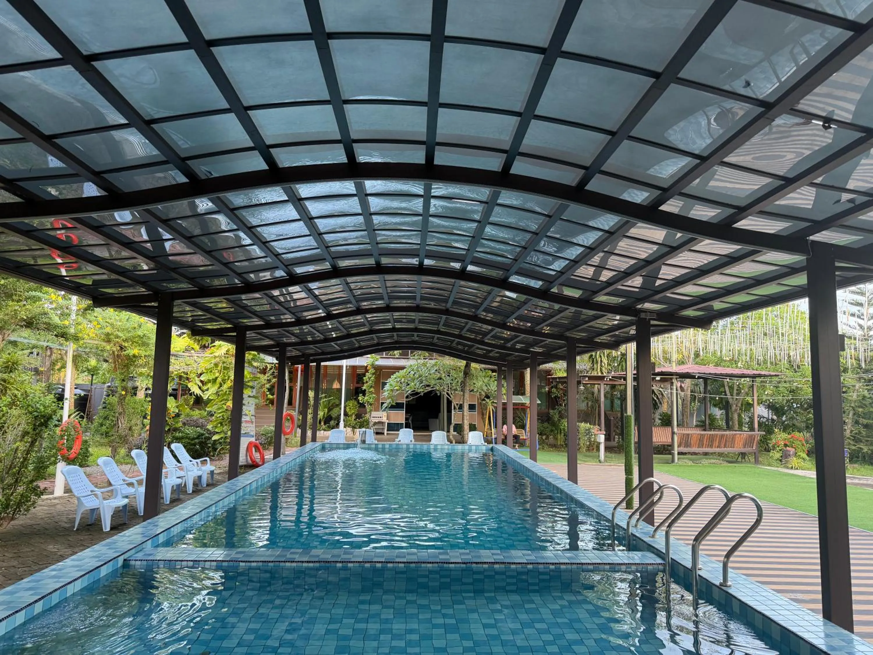 Pool view in Chan Living