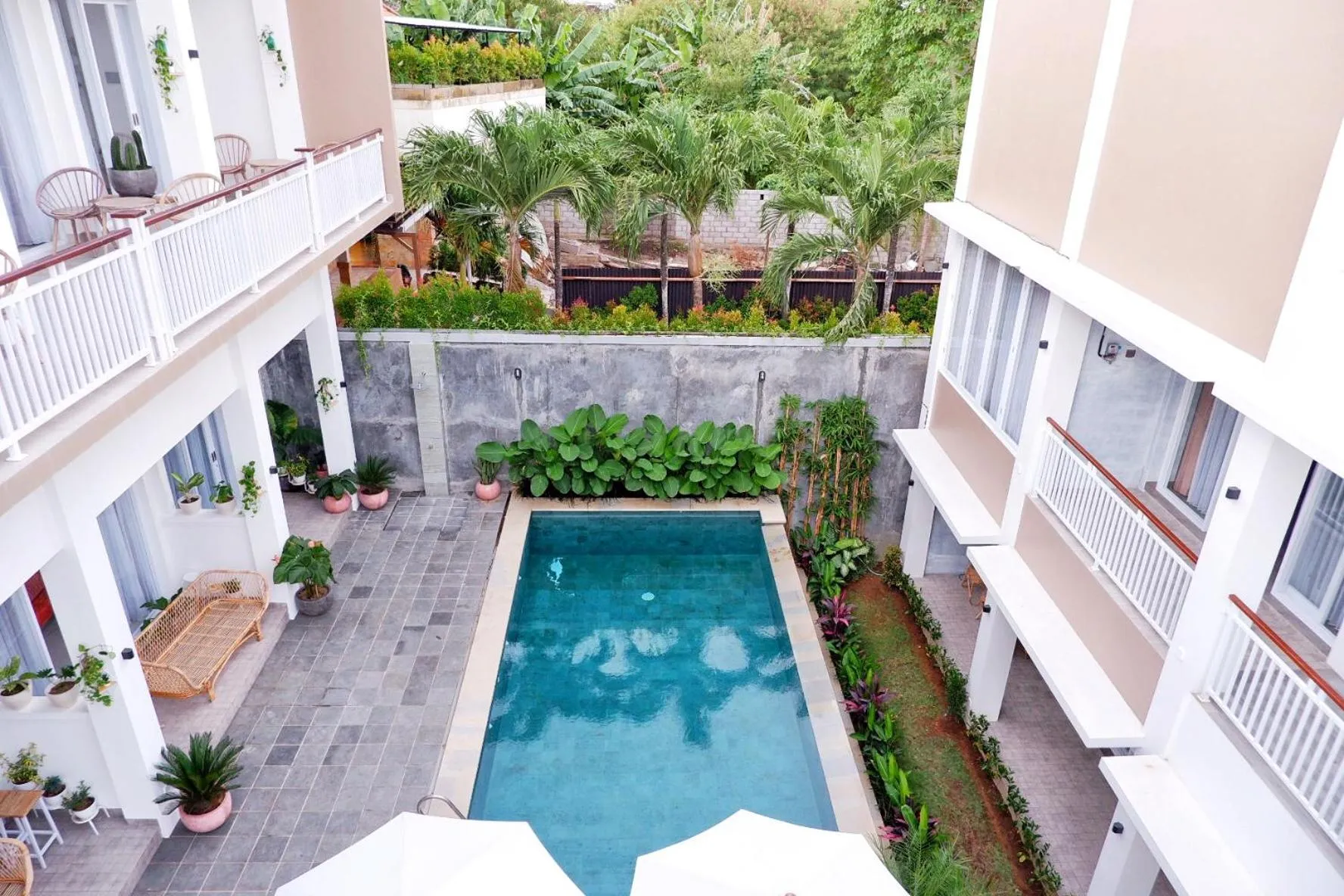 Garden view in The Sloth Bali