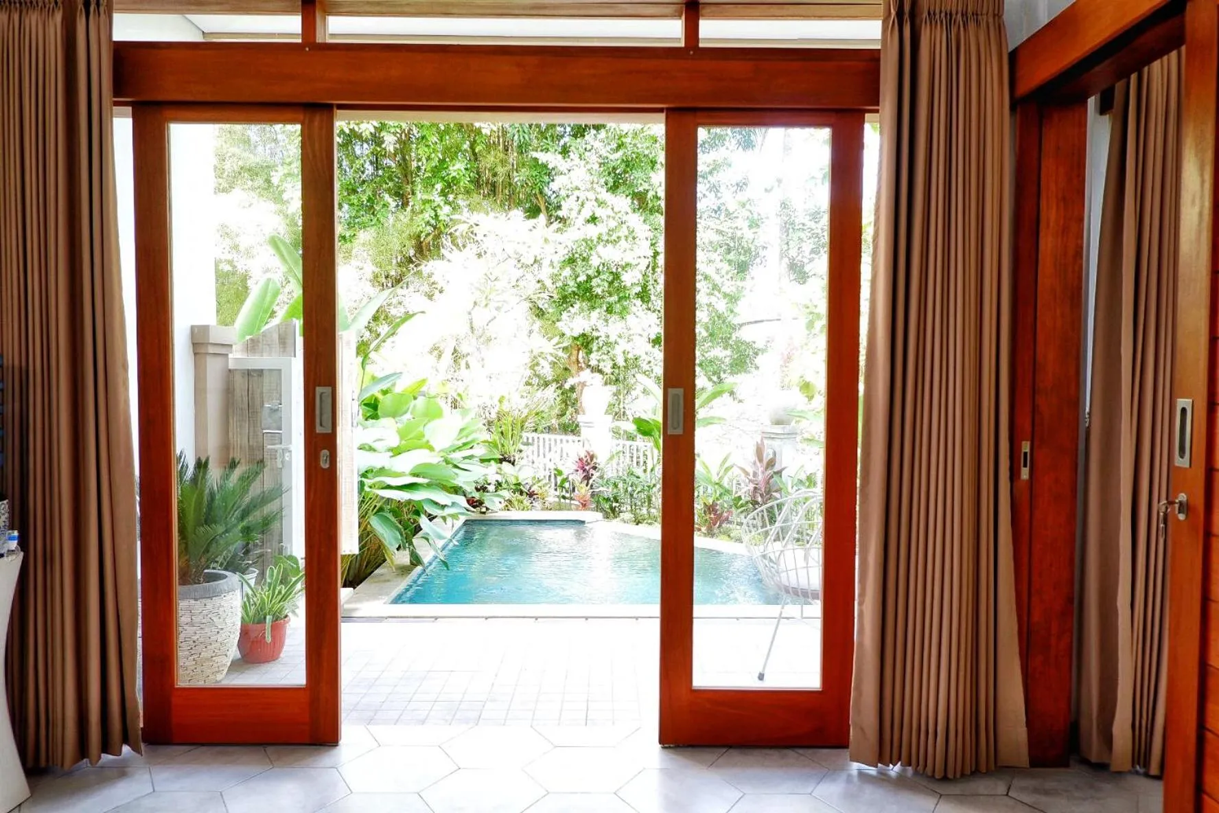 Garden view in The Sloth Bali