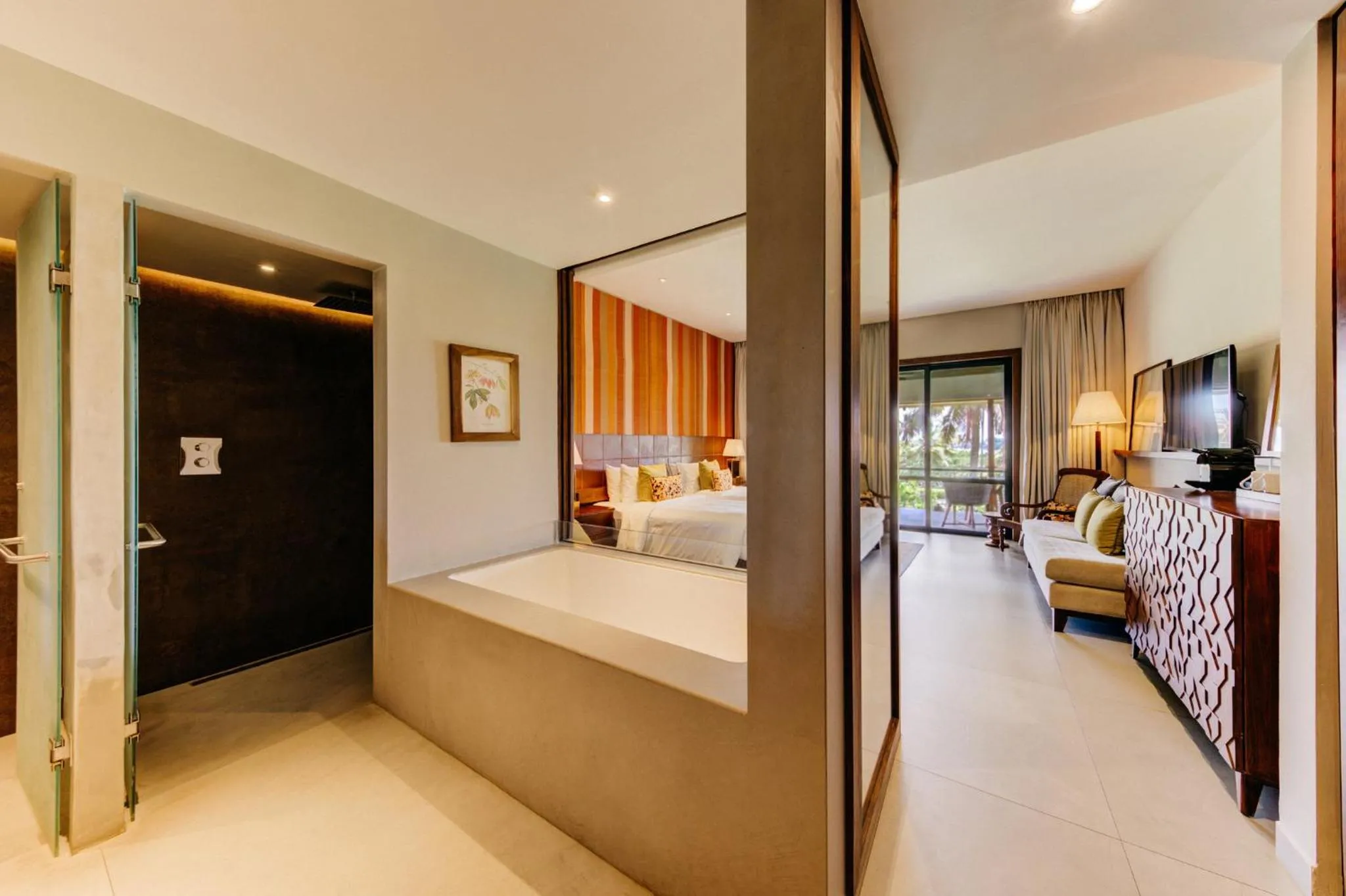 Bathroom, Bed in Cinnamon Bentota Beach - Signature Selection
