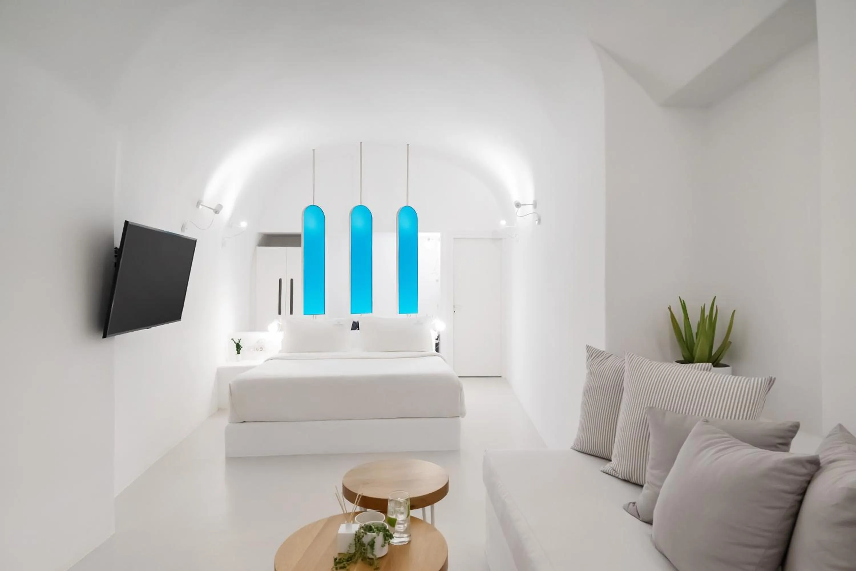 Bed in Marizan Caves & Villas