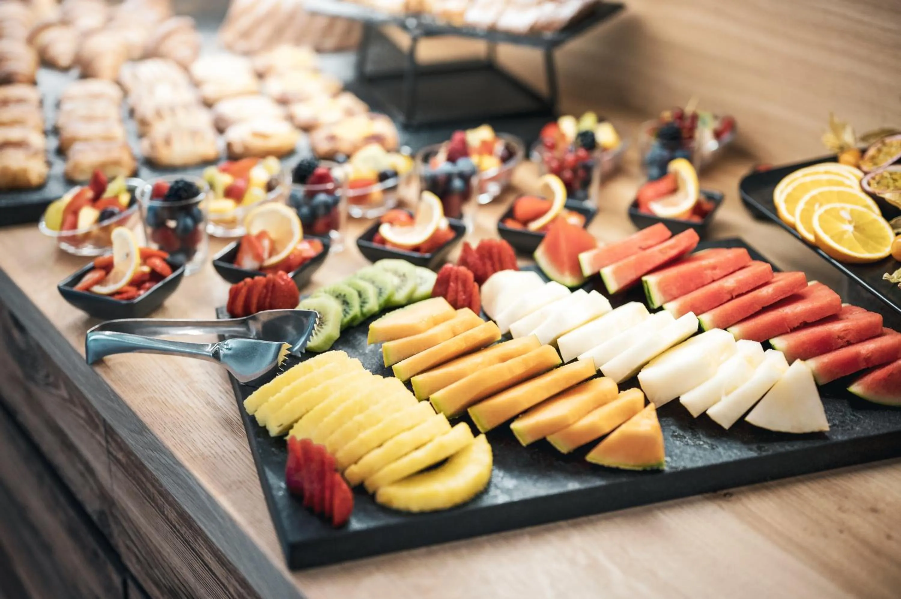 Buffet breakfast in Les Dolomites Mountain Lodges