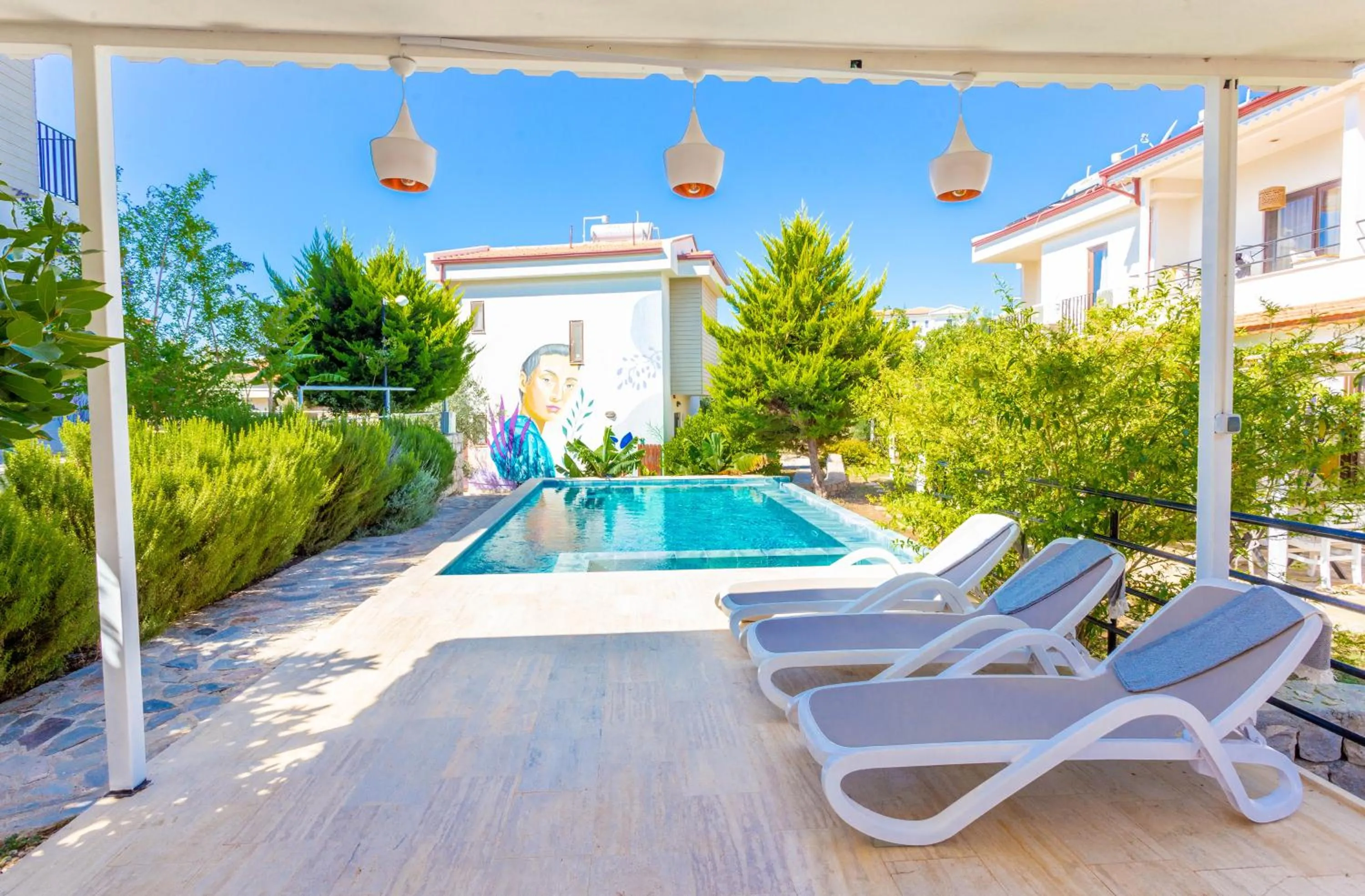 Pool view in Sea Garden Kaş Hotel