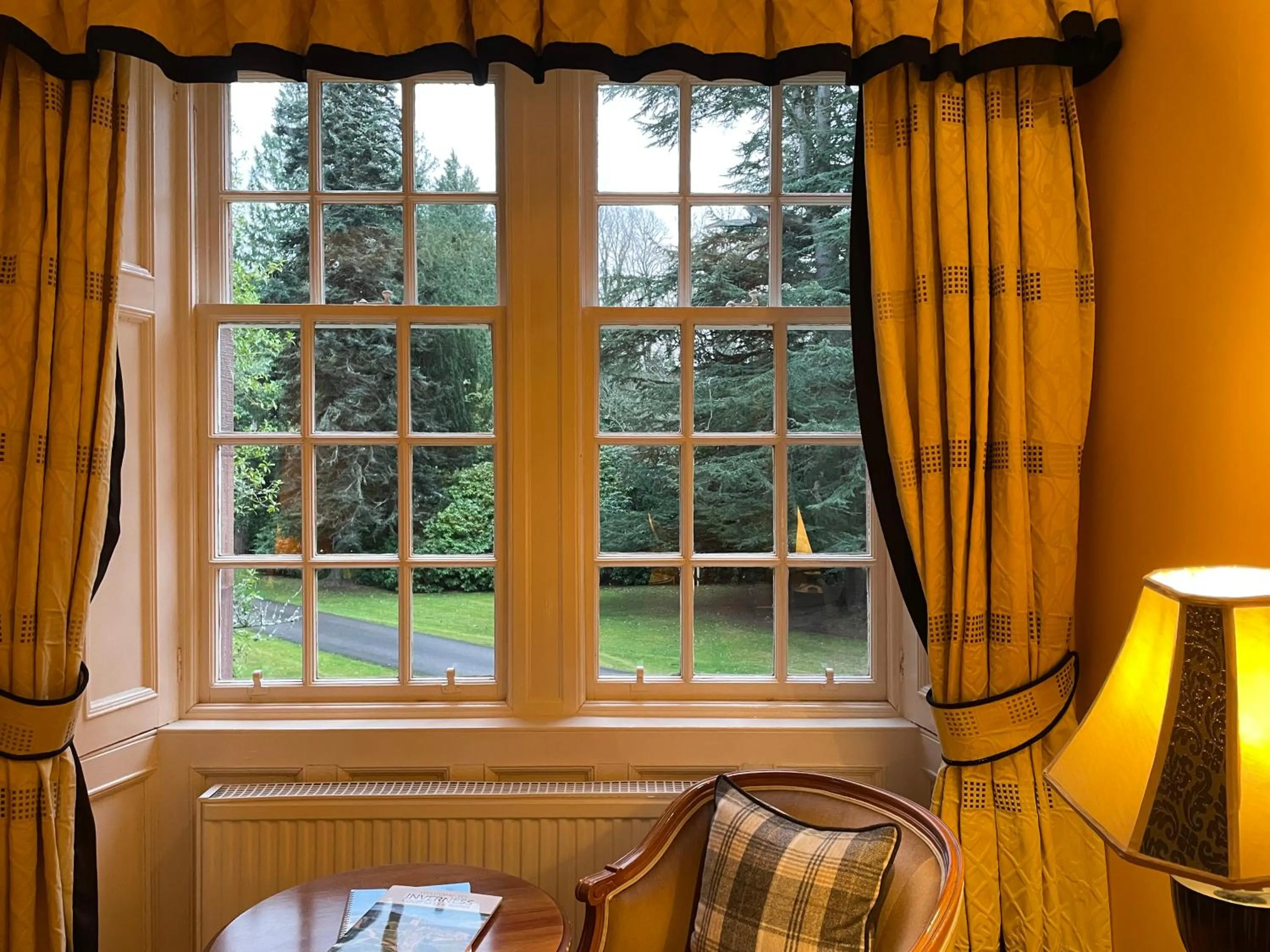 Garden view in Bunchrew House Hotel